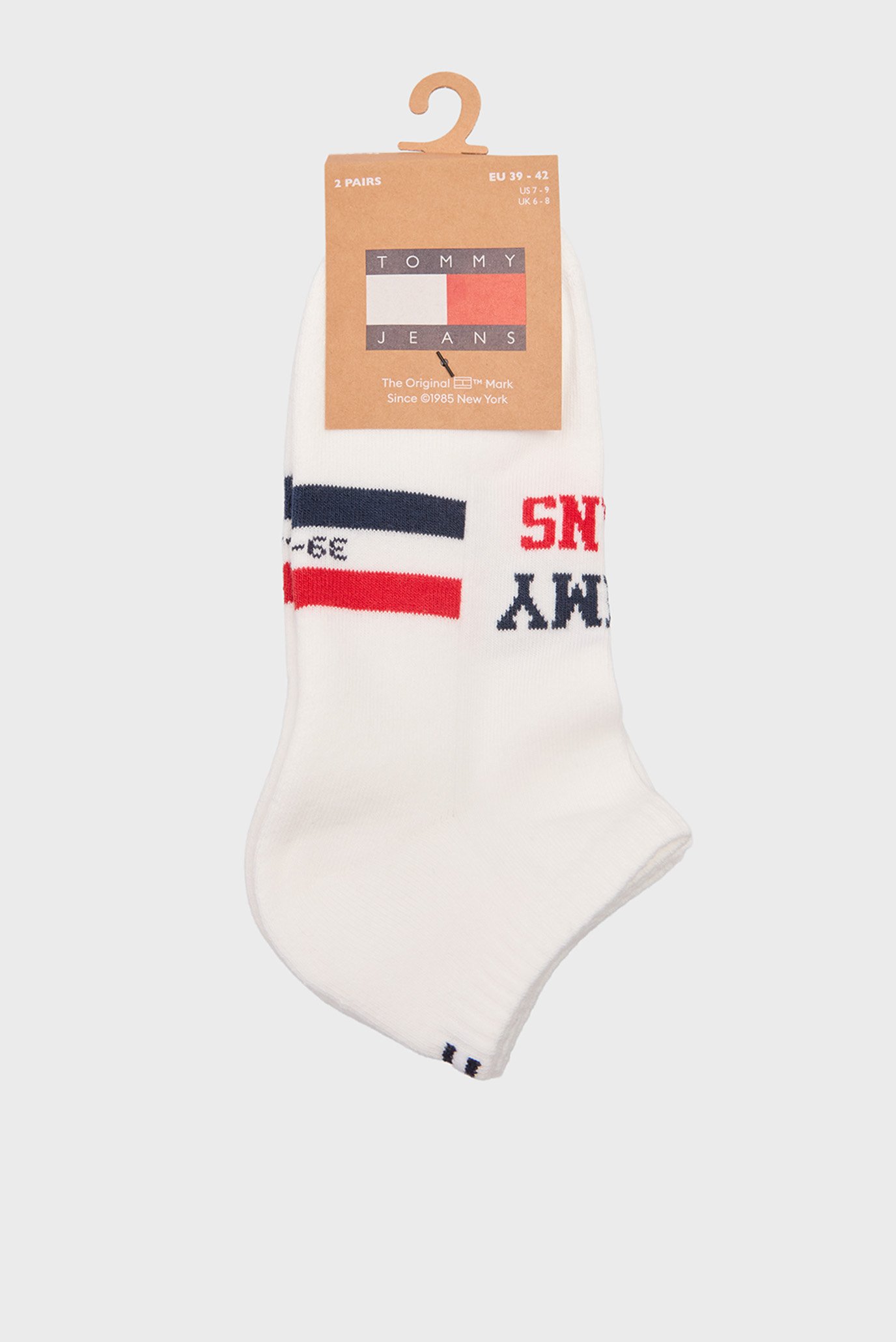 Белые носки (2 пары) SPORT Белый 39-42 Tommy Jeans 701236736 Белые носки (2 пары) SPORT Белый 39-42 Tommy Jeans 701236736