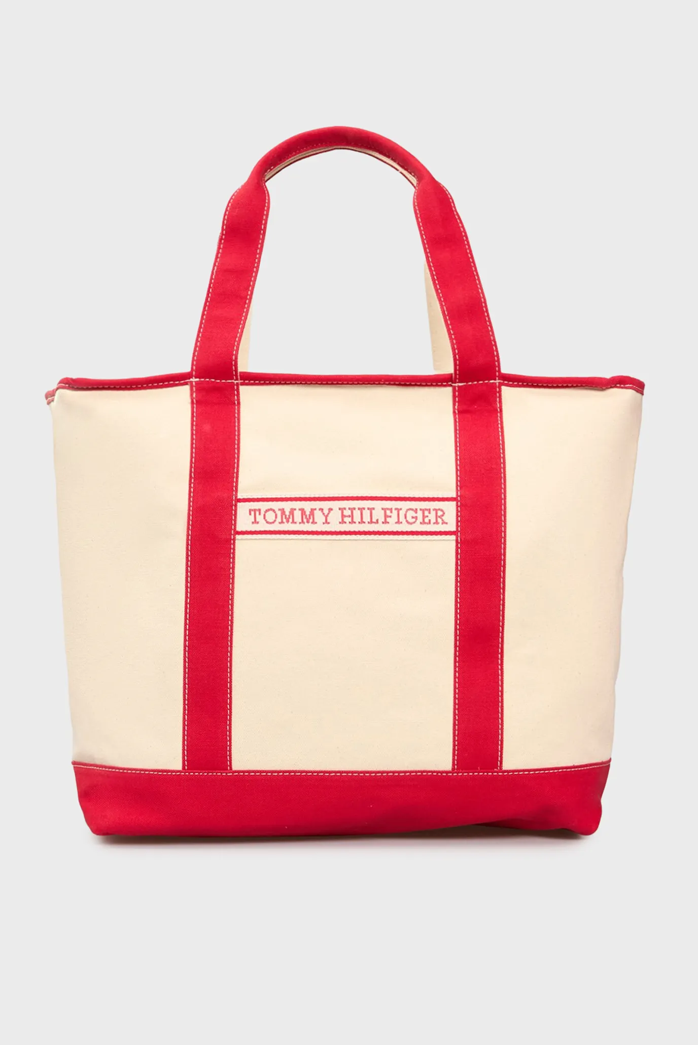 Бежева сумка TH SUMMER CANVAS TOTE 1