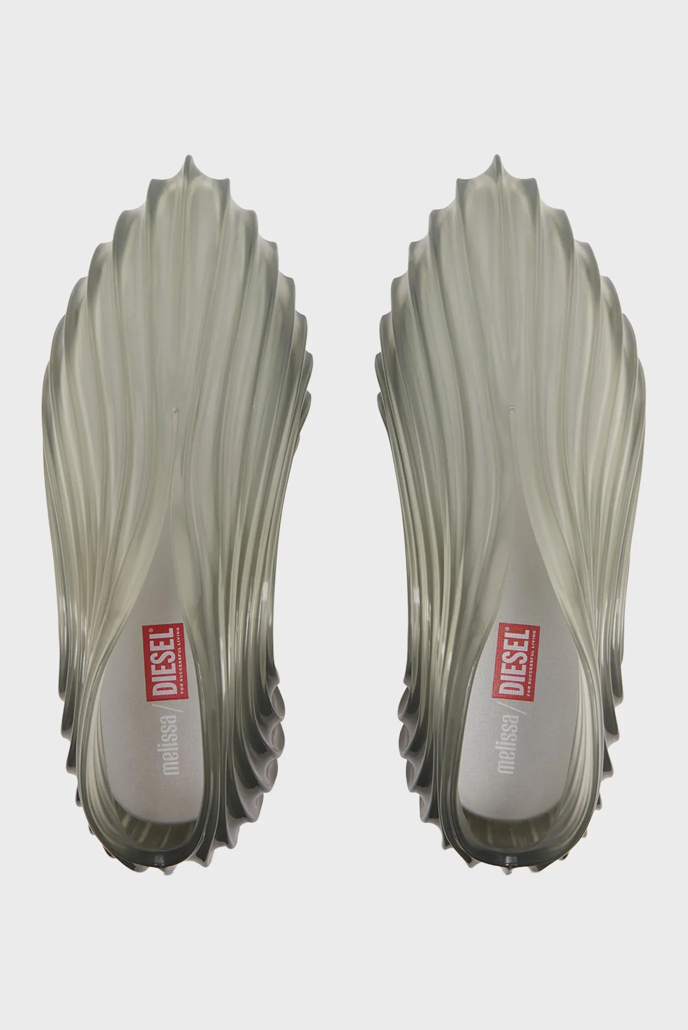 Женские серые слипоны Diesel х MELISSA QUANTUM 4