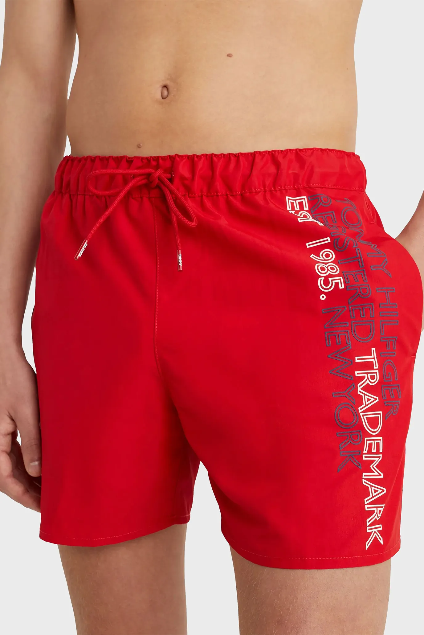 Мужские красные плавательные шорты Красный S Tommy Hilfiger UM0UM02742