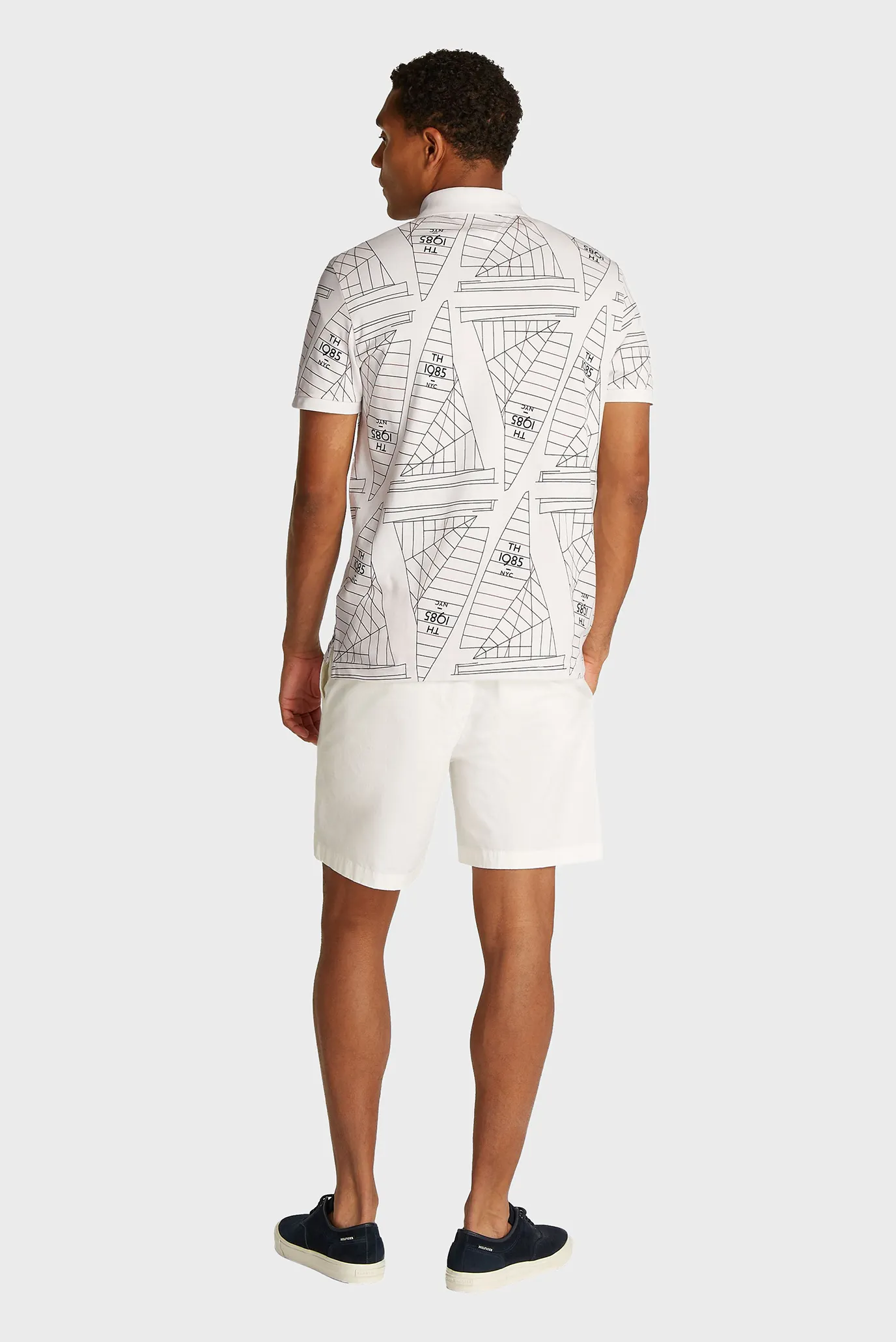 Чоловіче біле поло з візерунком SAILING 3