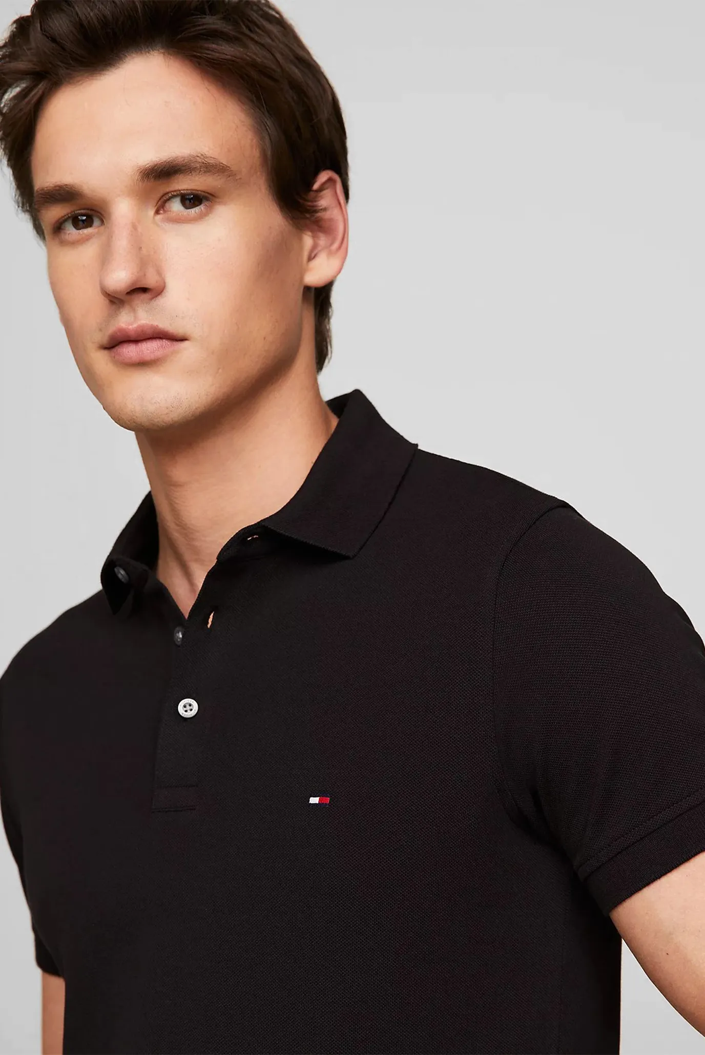 Чоловіче чорне поло 1985 SLIM 4