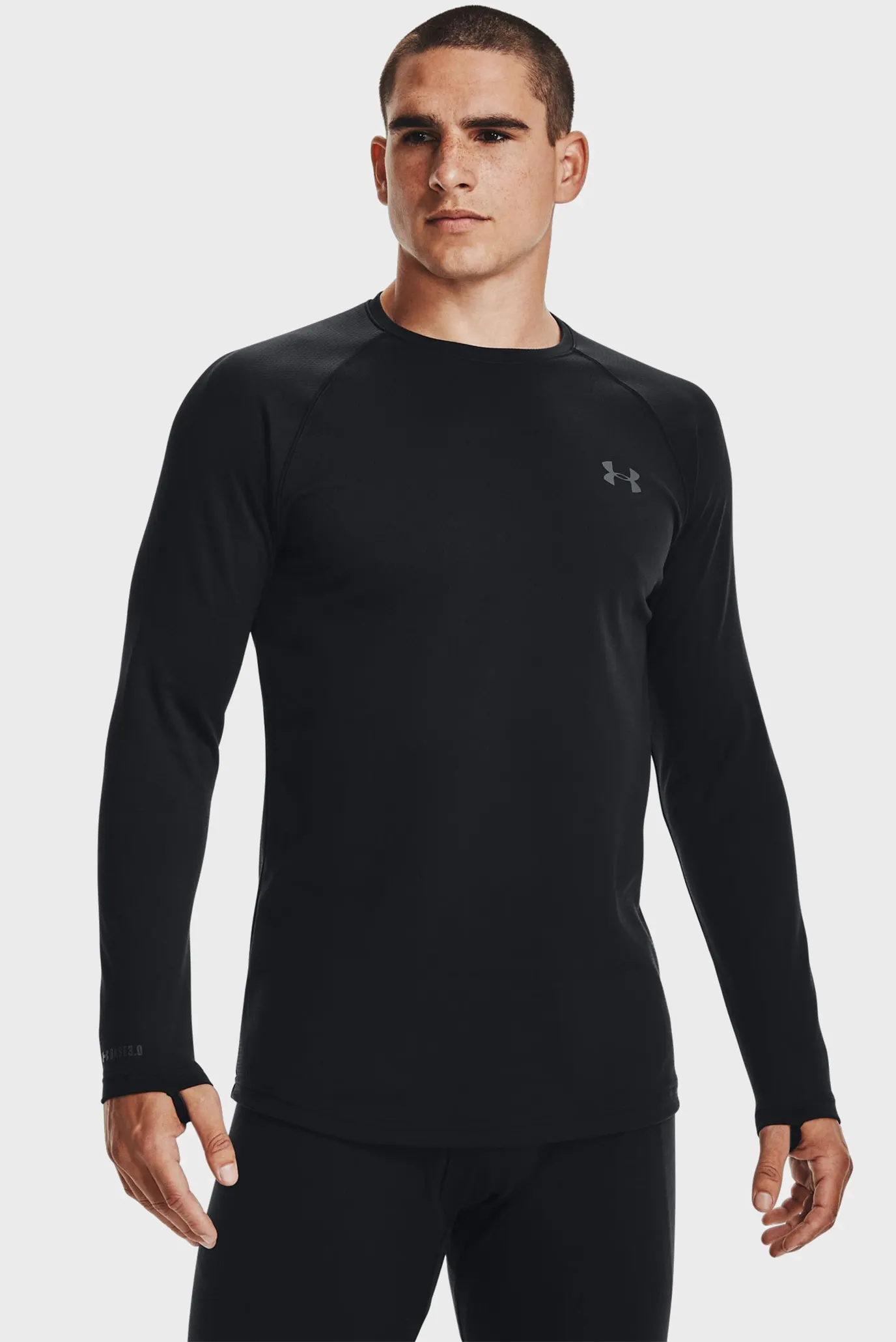 Чоловічий чорний термореглан Packaged Base 3.0 Crew 1