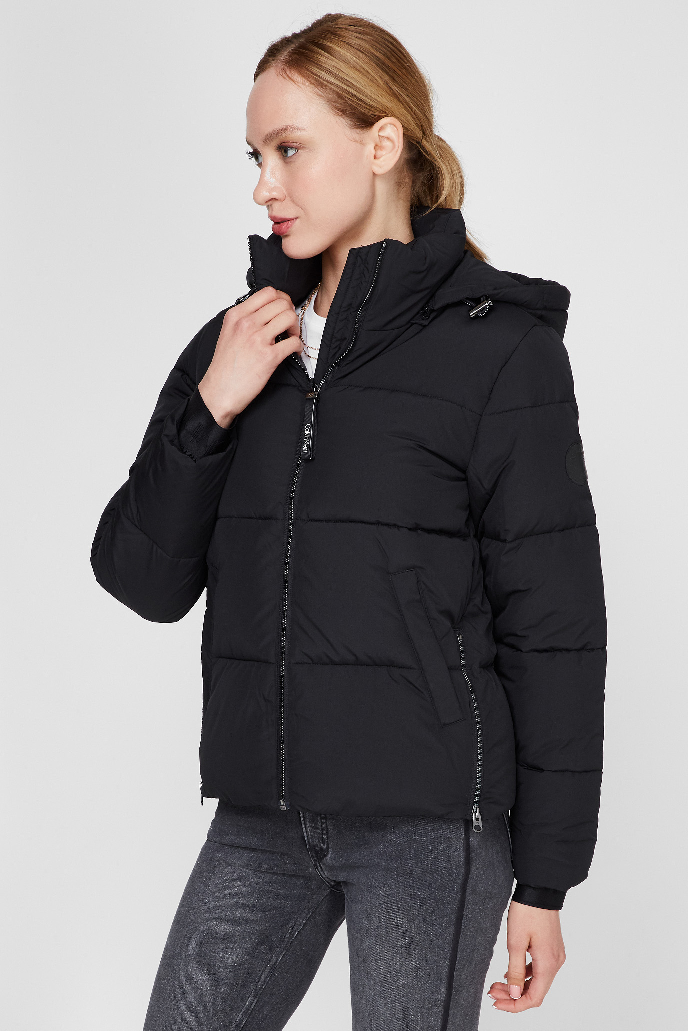 elastic logo sorona coat