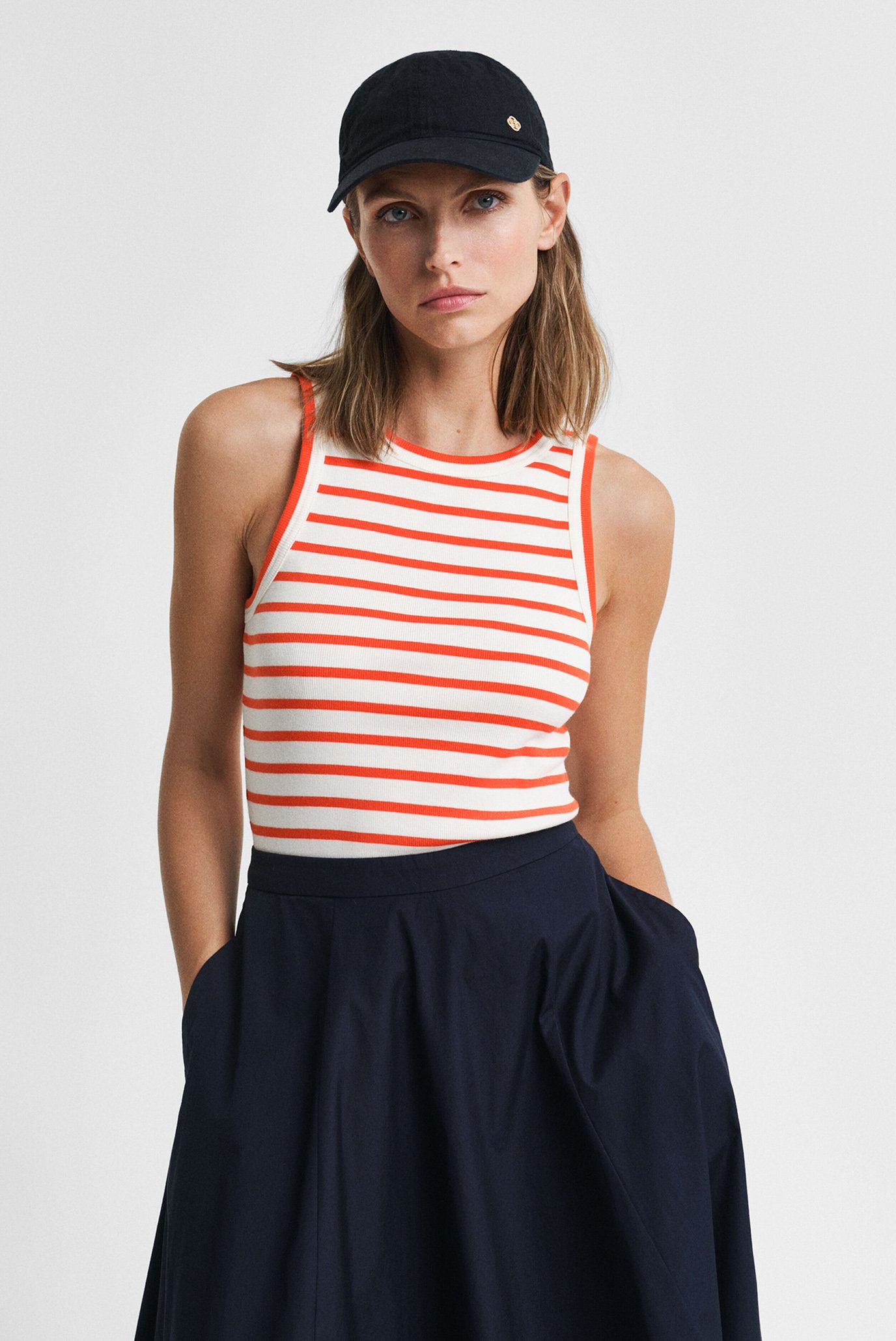 Женский топ в полоску STRIPED TANK TOP 1