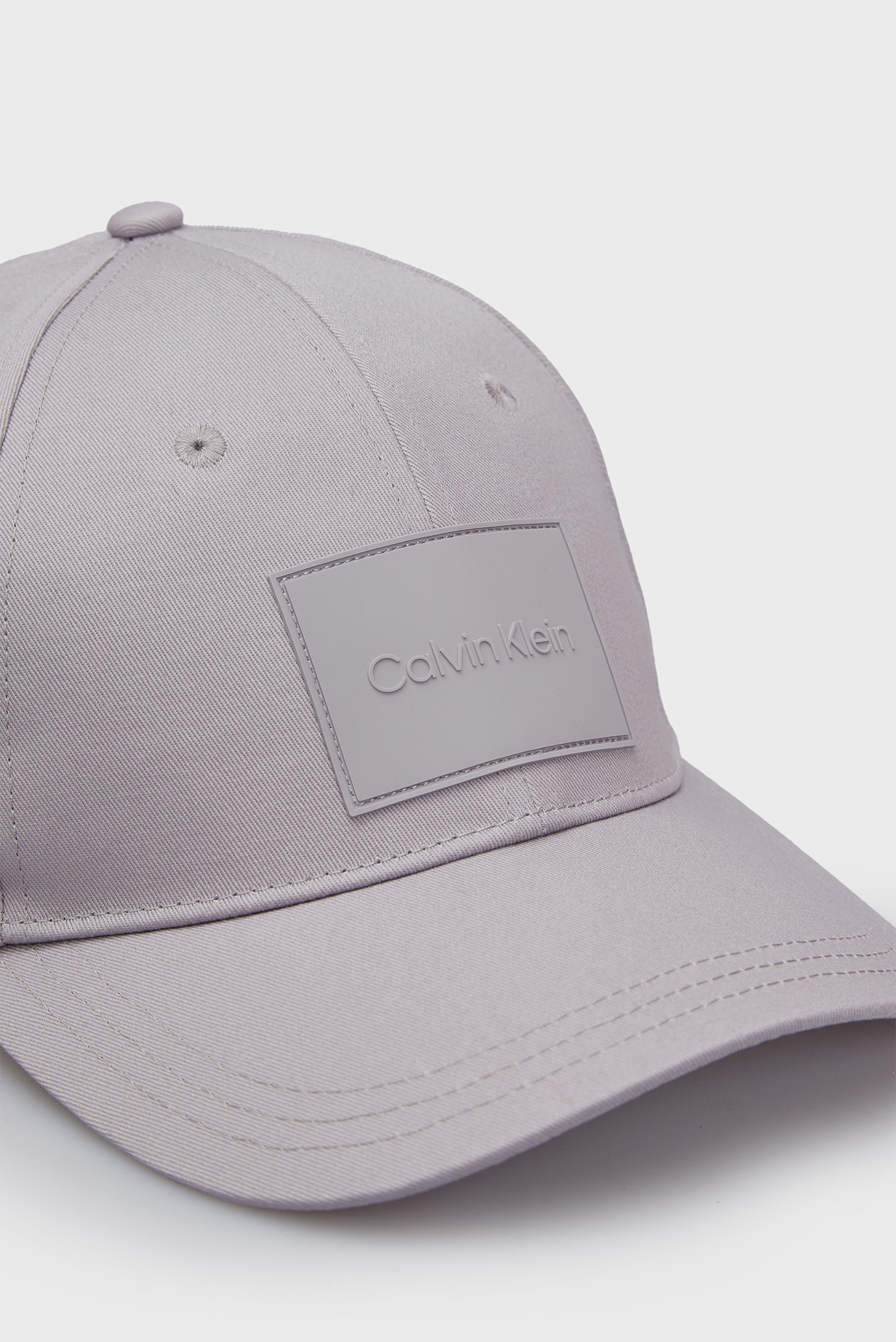 Мужская серая кепка TONAL RUBBER PATCH BB CAP Calvin Klein K50K511296 —  MD-Fashion