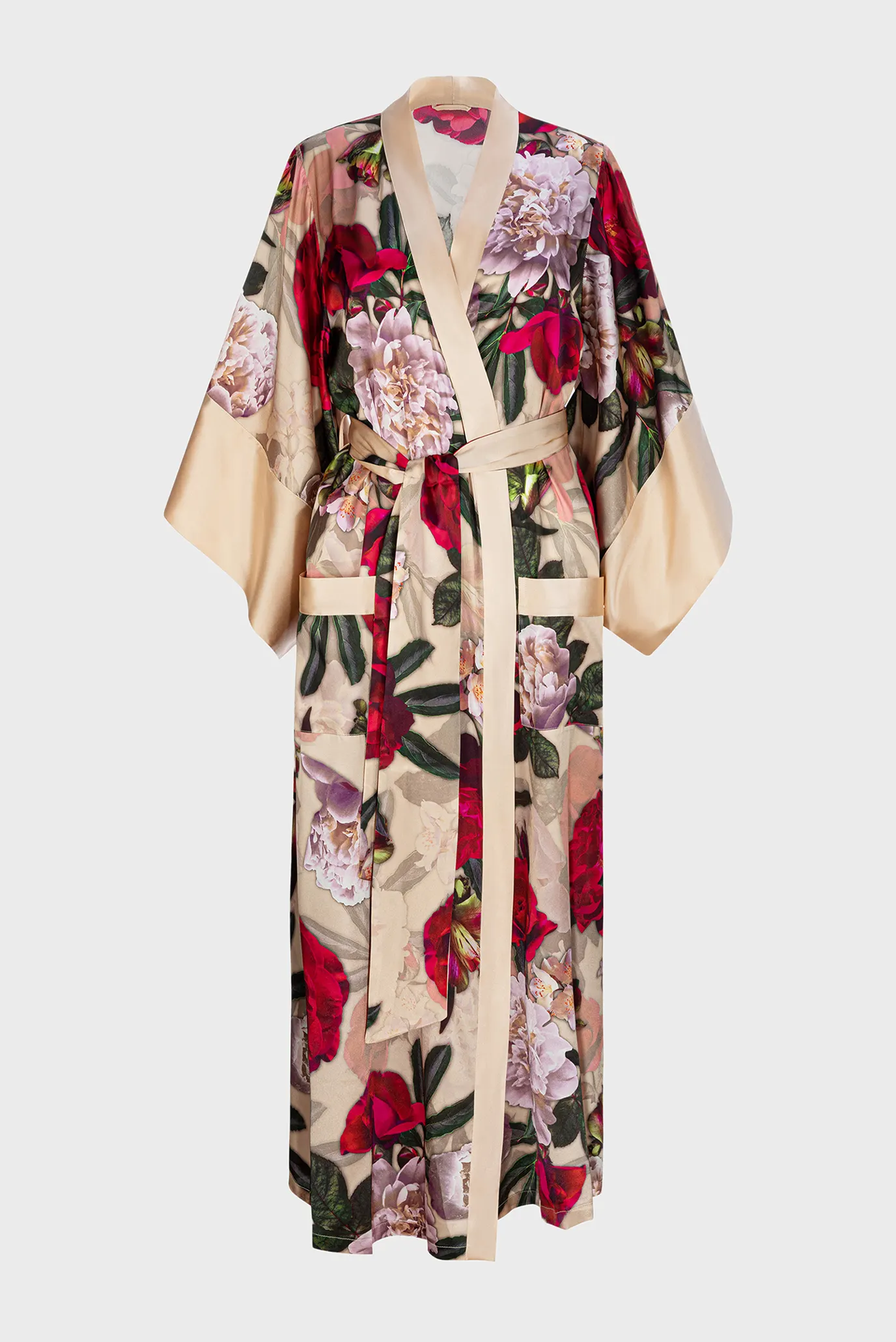 Жіночий шовковий пеньюар з візерунком 7