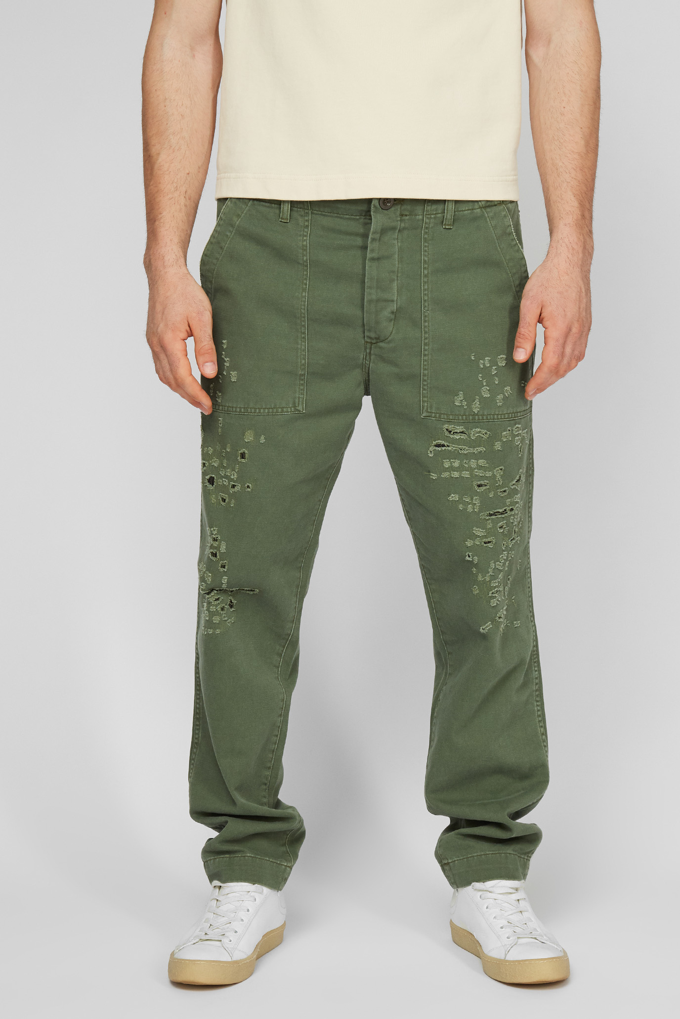 Чоловічі зелені брюки 1