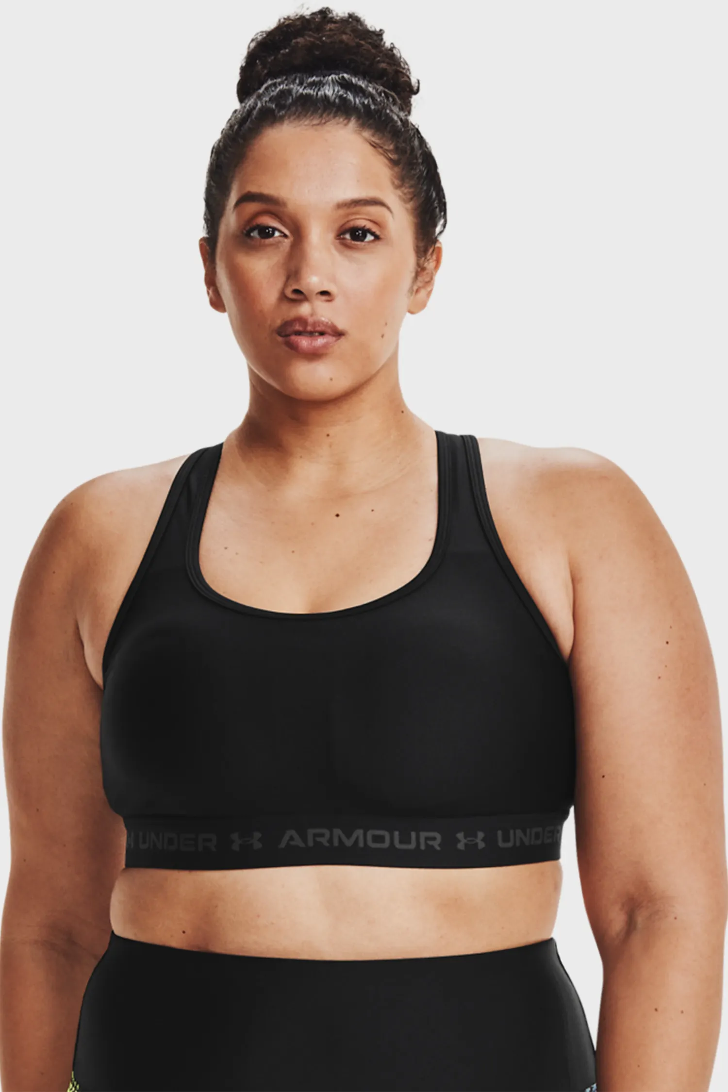 Жіночий чорний спортивний топ UA Crossback Mid Bra& Under Armour