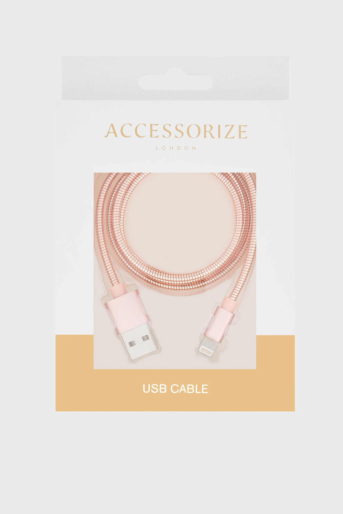 Золотистий USB кабель Rose Gold USB Cable 1