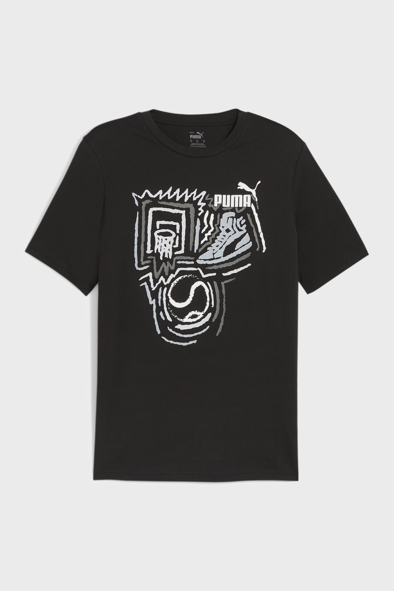Чоловіча чорна футболка з графічним малюнком GRAPHICS Year of Sports Men's Tee 1