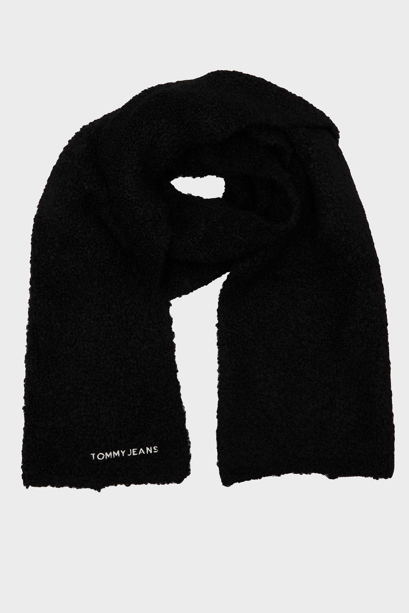 Жіночий чорний шарф TJW LINEAR LOGO TEDDY SCARF 1