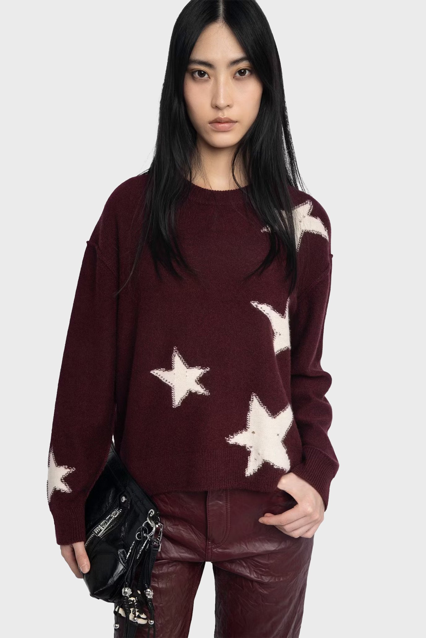 Женский бордовый кашемировый джемпер Markuz Бордовый M ZADIG&VOLTAIRE KWSW02844_BURGUNDY Женский бордовый кашемировый джемпер Markuz Бордовый M ZADIG&VOLTAIRE KWSW02844_BURGUNDY