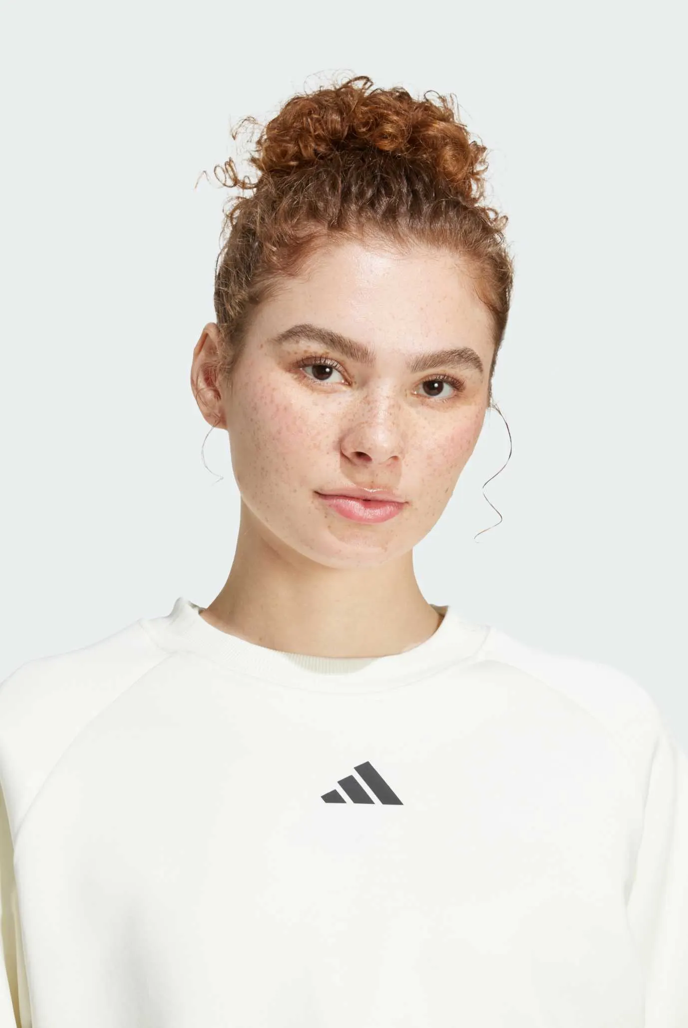 Женский белый свитшот Stadium 3-Stripes Crewneck 4