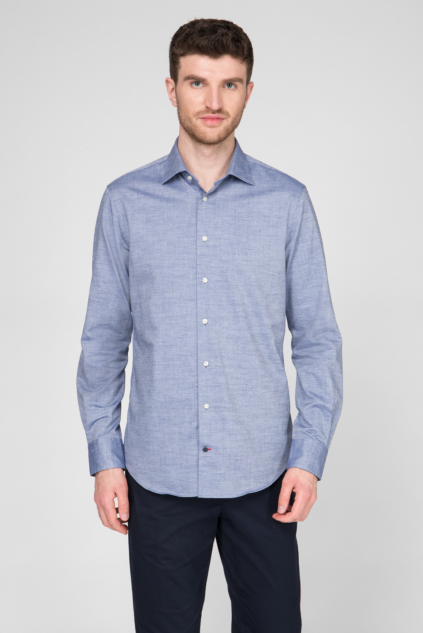 Мужская синяя рубашка Regular Fit 1