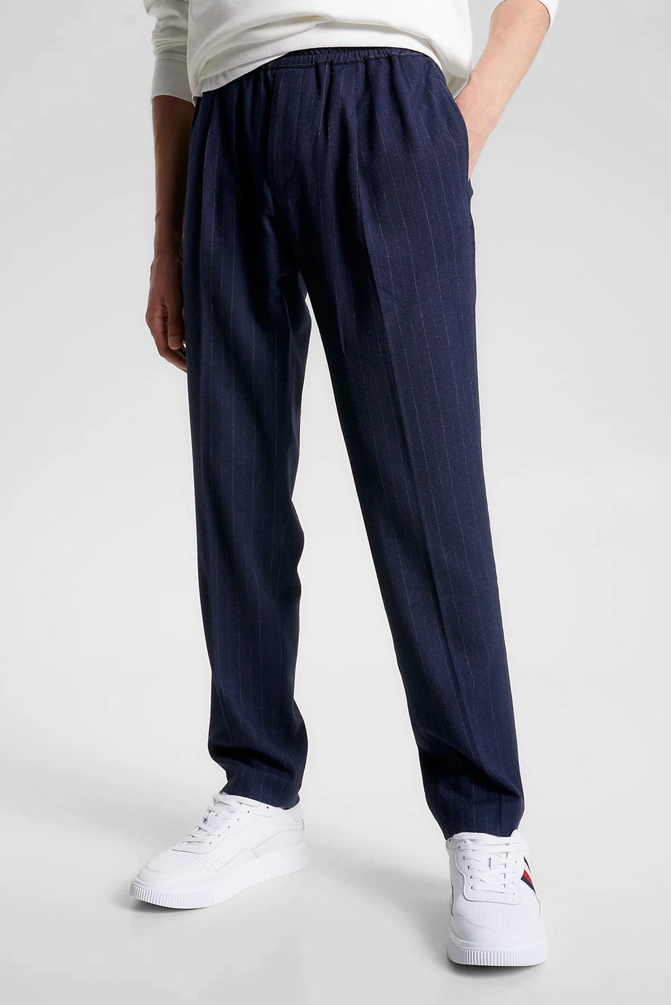 Чоловічі темно-сині брюки у смужку HAMPTON 1PLT FLANNEL PO 1