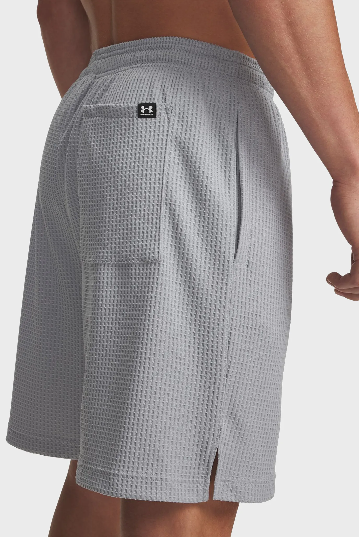 Мужские серые шорты UA Rival Waffle Short 4