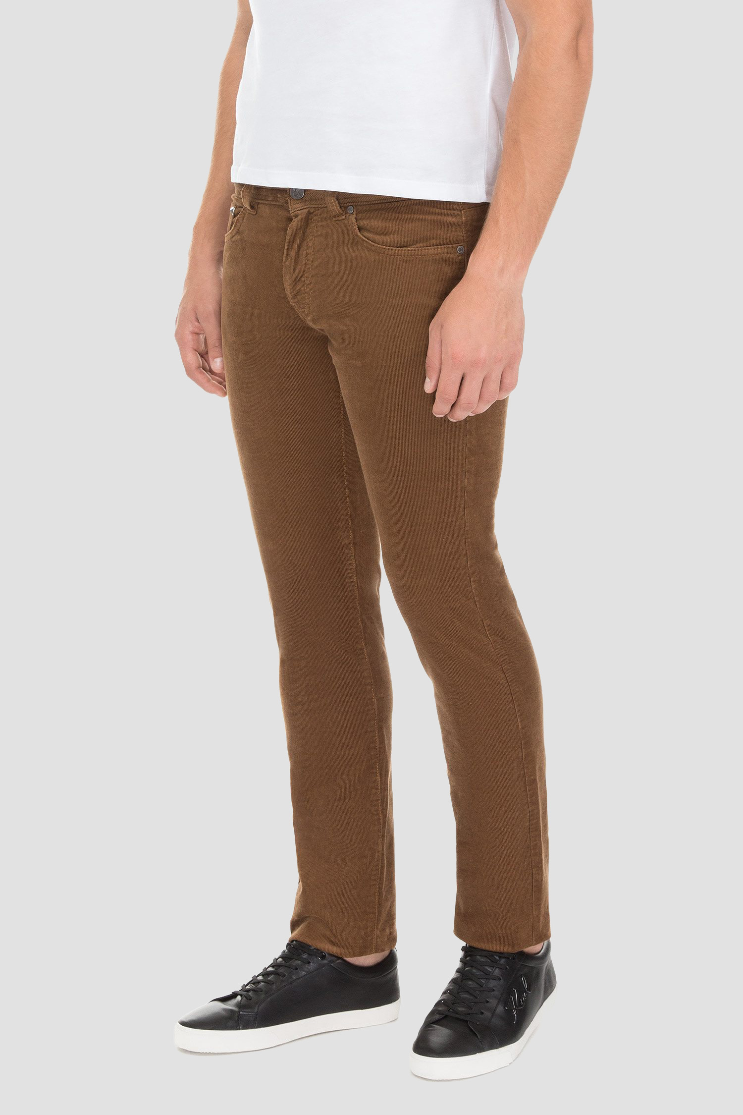 Мужские коричневые вельветовые брюки 1