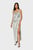 Женское серое шелковое платье D-CHAIN