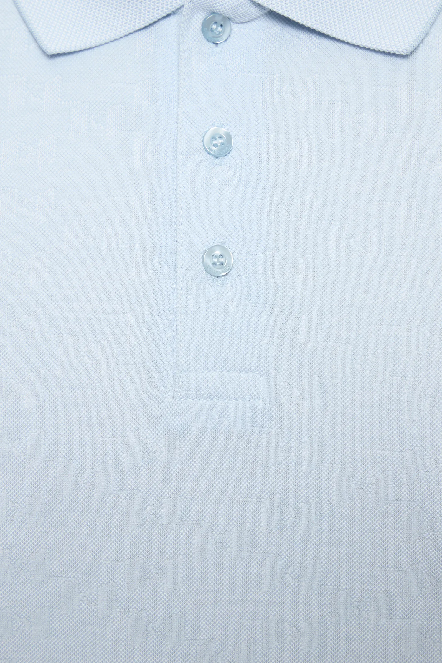 Мужское голубое поло с узором 4