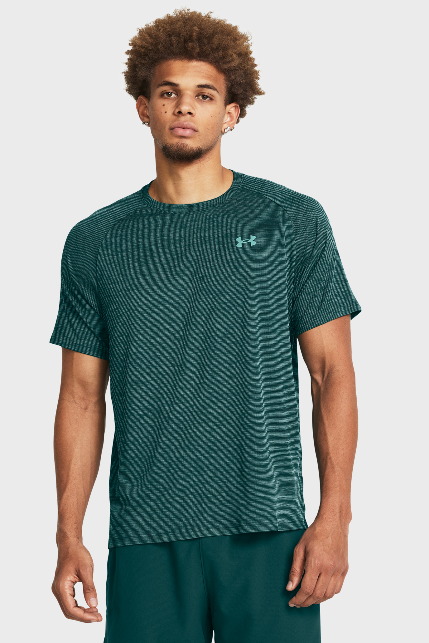 Мужская зеленая футболка UA Tech Textured SS 1
