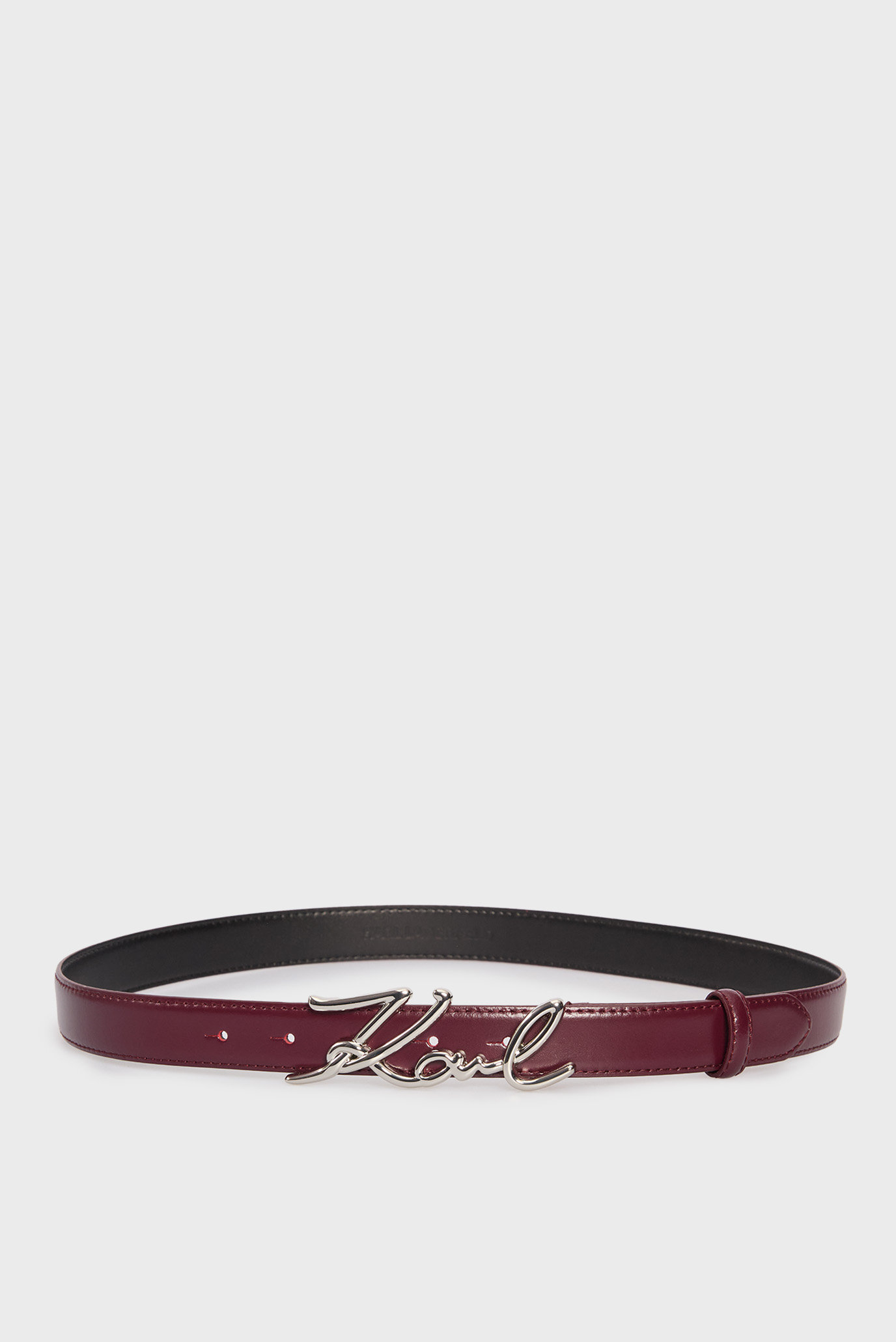 Женский бордовый кожаный ремень signature Бордовый 85 Karl Lagerfeld A1W33205 Женский бордовый кожаный ремень signature Бордовый 85 Karl Lagerfeld A1W33205