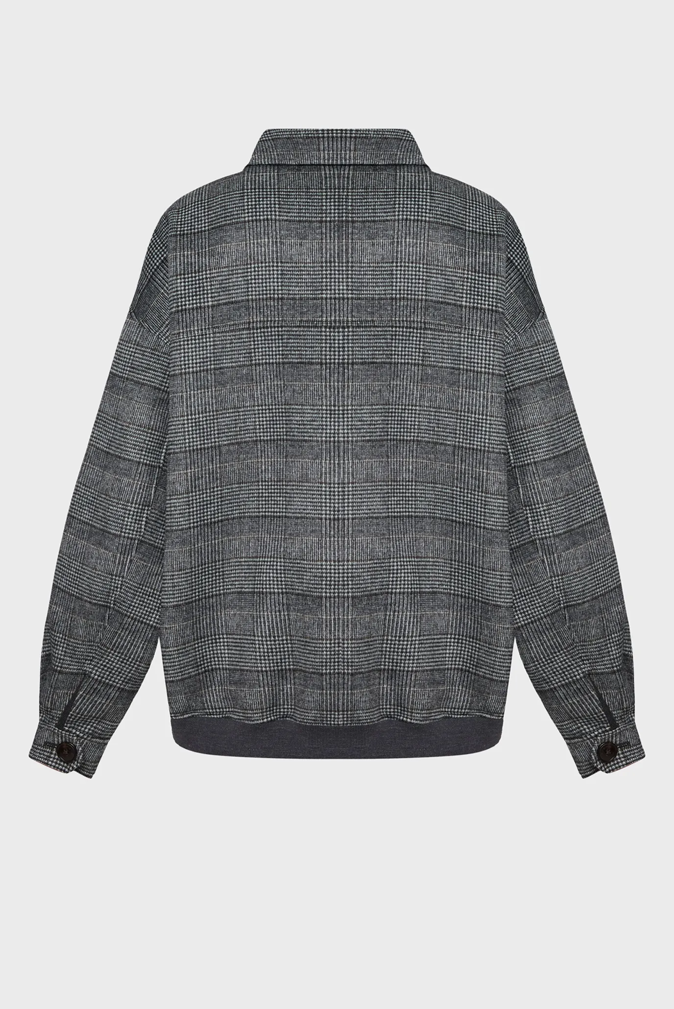 Женское серое шерстяное двустороннее пальто MD DF WOOL REVERSIBLE CHECK JKT 9