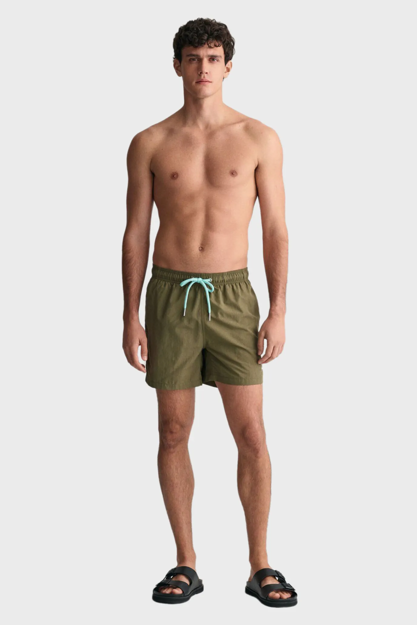 Мужские оливковые плавательные шорты 3