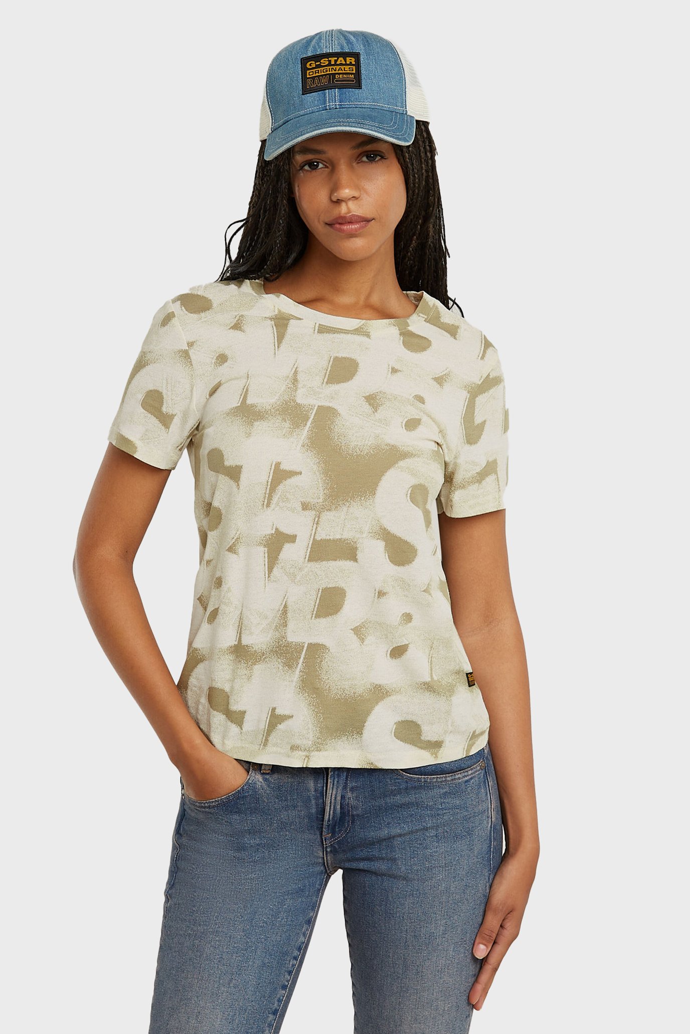 Женская футболка с узором Sprayed Разноцветный M G-Star RAW D26066,C565 Женская футболка с узором Sprayed Разноцветный M G-Star RAW D26066,C565