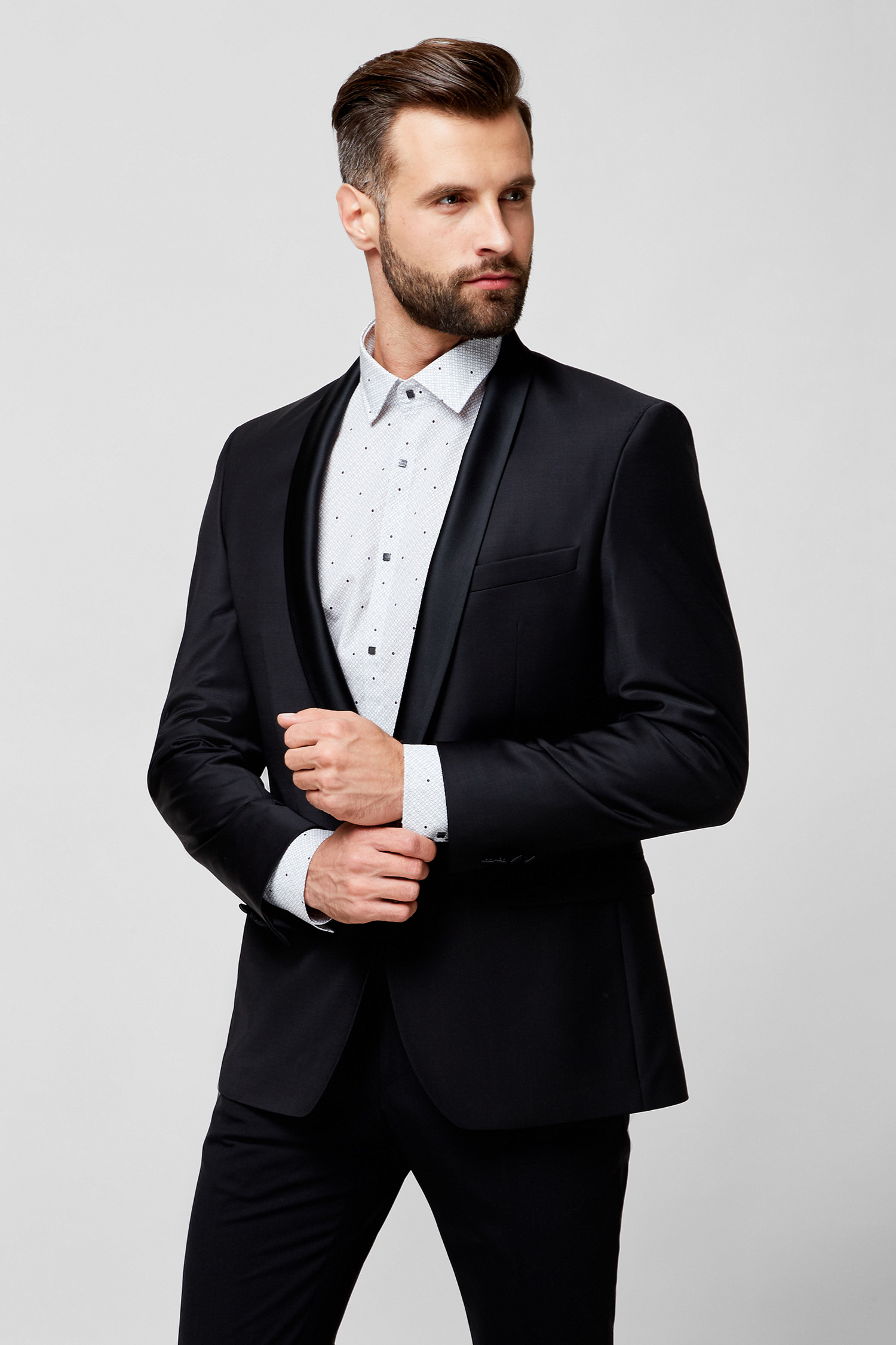 Мужской черный шерстяной пиджак Черный 52 Karl Lagerfeld 500096.155225;990 Мужской черный шерстяной пиджак Черный 52 Karl Lagerfeld 500096.155225;990