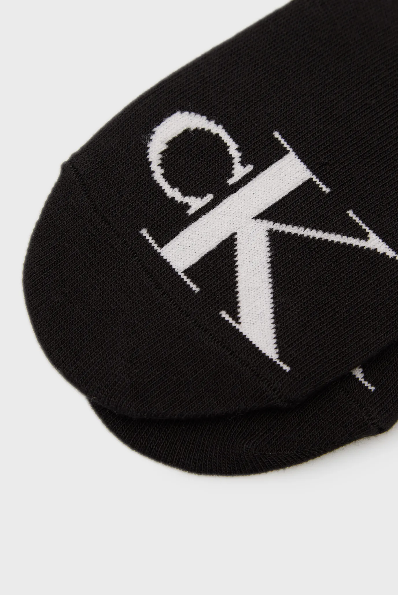 Женские черные следы (2 пары) CKJ WOMEN FOOTIE HIGH CUT 2P MONOGRAM 3