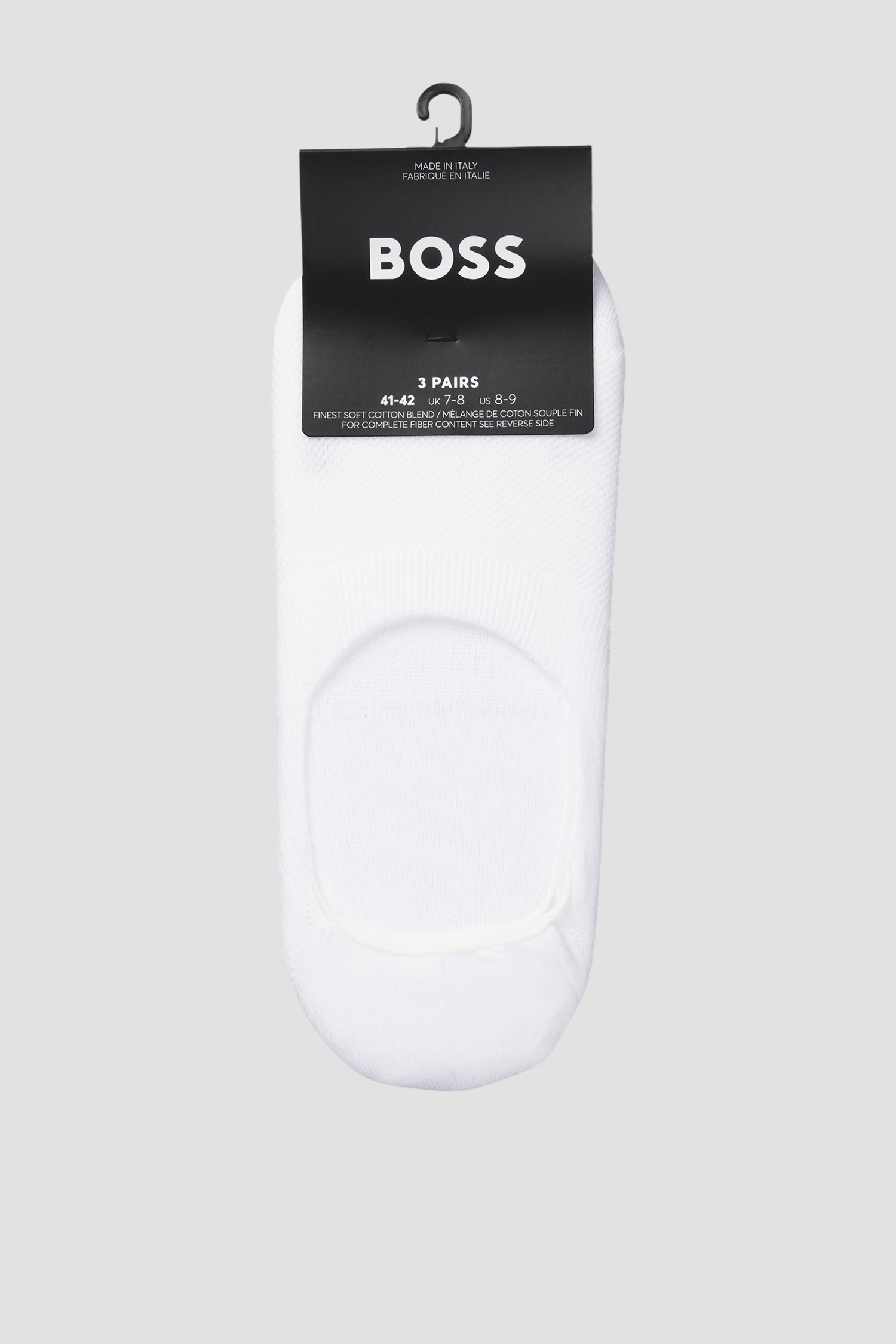 Мужские белые следы (3 пары) Белый 45-46 BOSS 50541442;100 Мужские белые следы (3 пары) Белый 45-46 BOSS 50541442;100