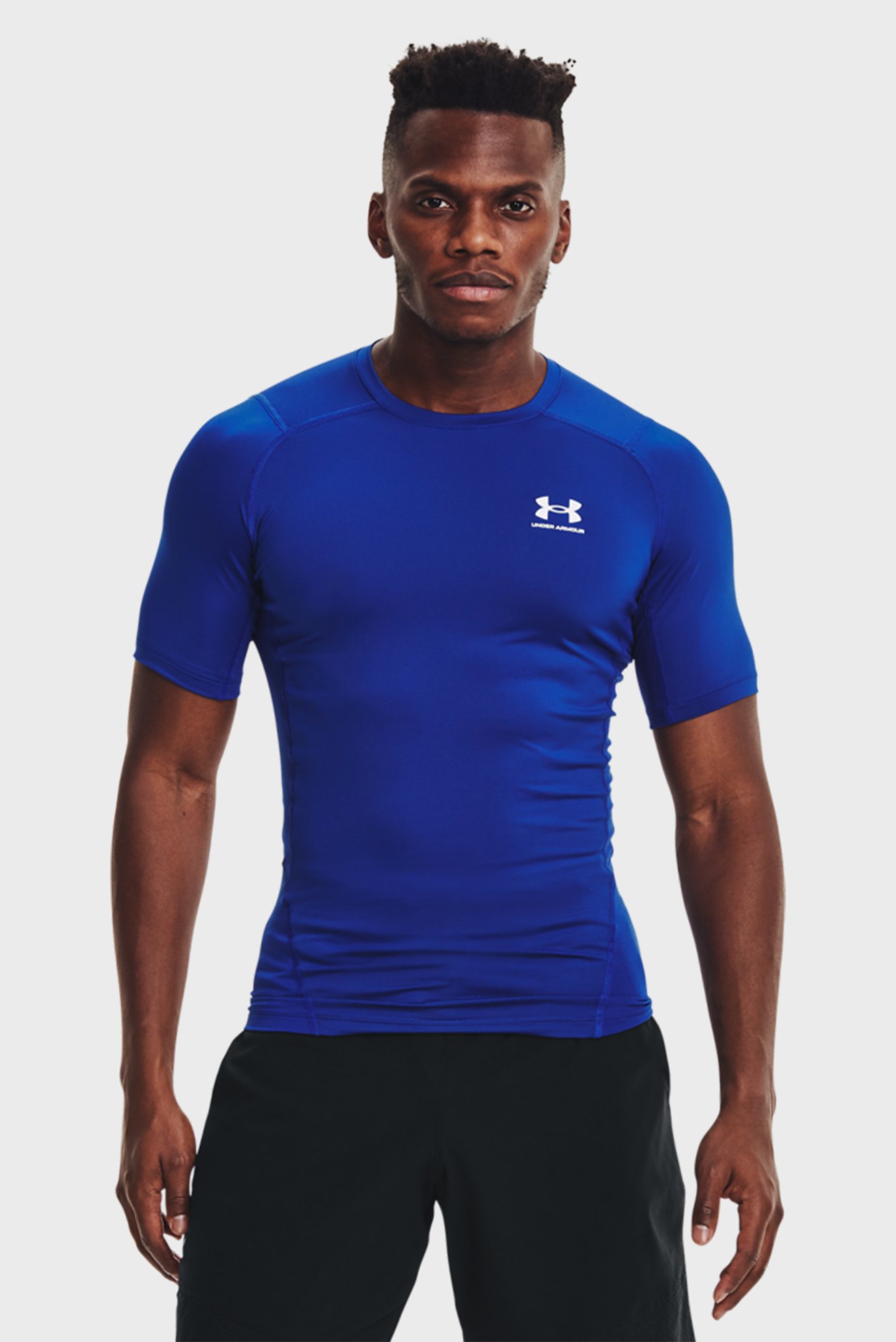 Мужская синяя футболка UA HG Armour Comp SS 1