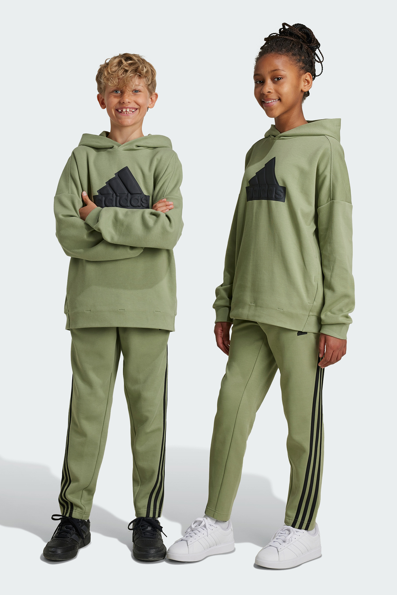 Дитячі зелені спортивні штани Future Icons 3-Stripes Ankle-Length 1