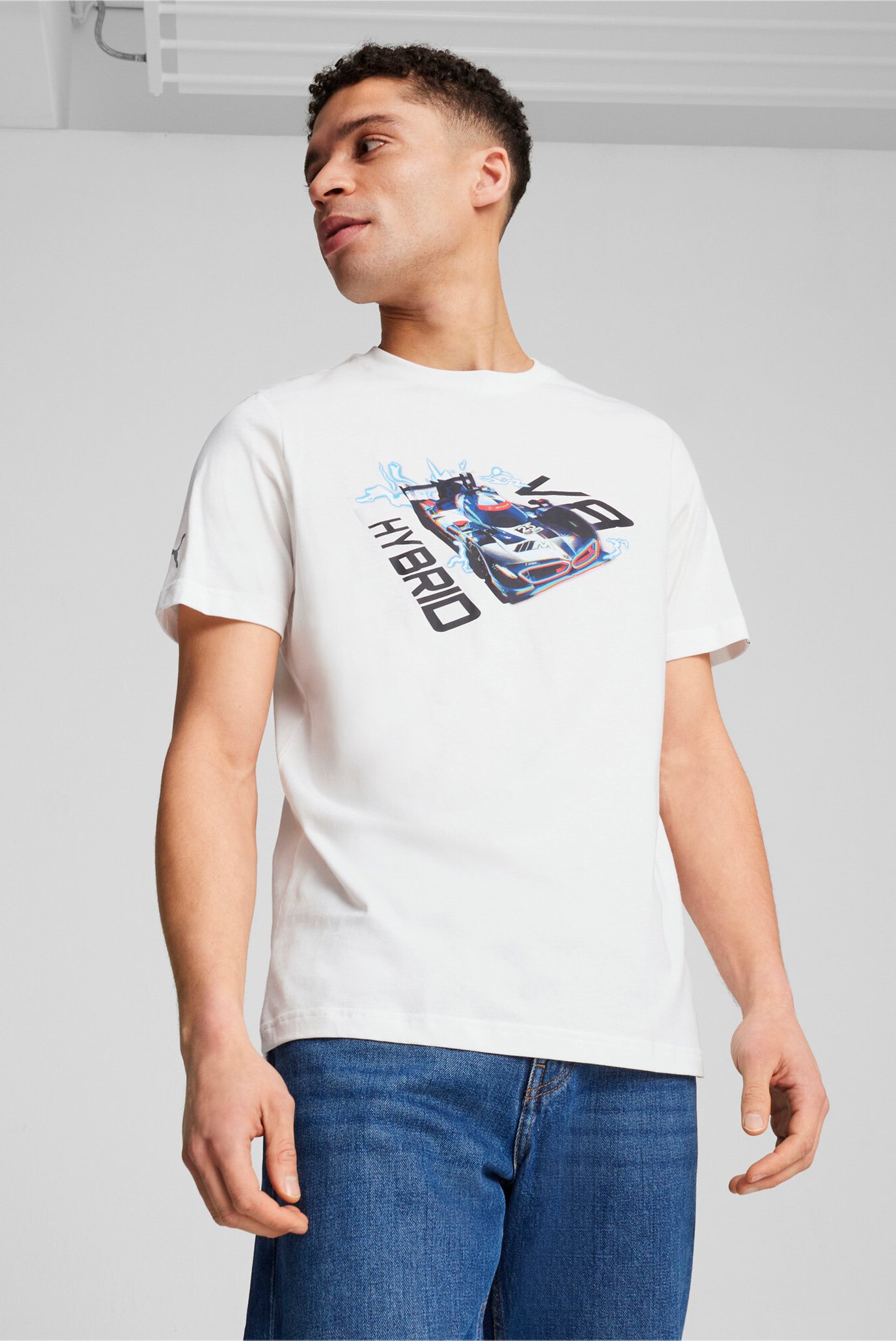 Чоловіча біла футболка BMW M Motorsport Car Graphic Tee Men 1