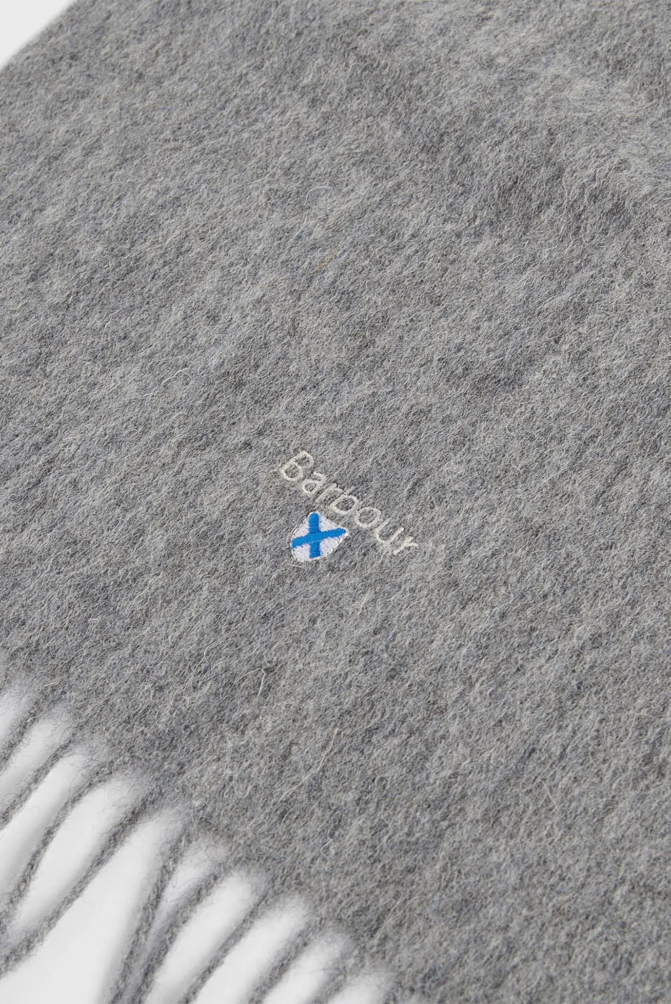 Мужской серый шерстяной шарф 3