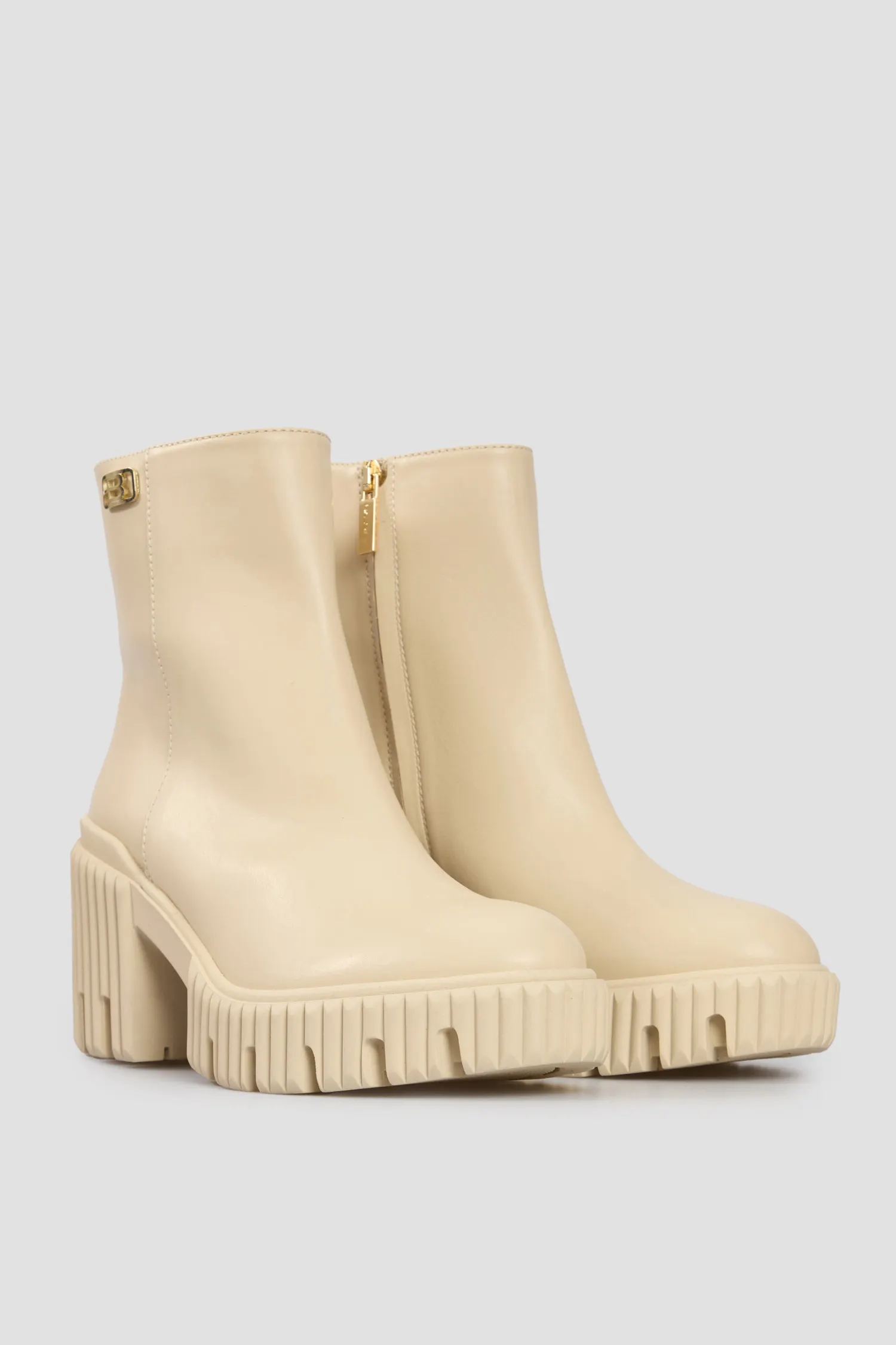 Женские бежевые кожаные ботильоны 3