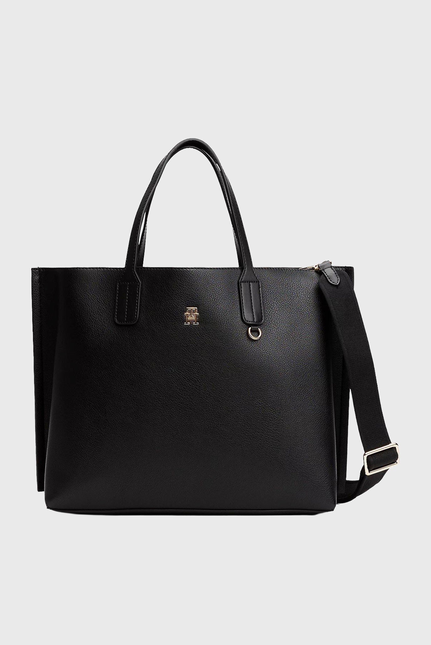 Женская черная сумка DISTINCT SATCHEL Черный ONESIZE Tommy Hilfiger AW0AW17463 Женская черная сумка DISTINCT SATCHEL Черный ONESIZE Tommy Hilfiger AW0AW17463