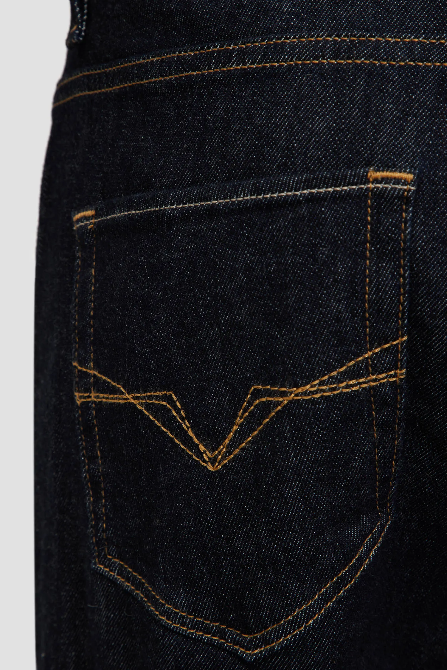 Мужские темно-синие джинсы 5