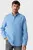 Чоловіча блакитна лляна сорочка CALEB Basic linen shirt