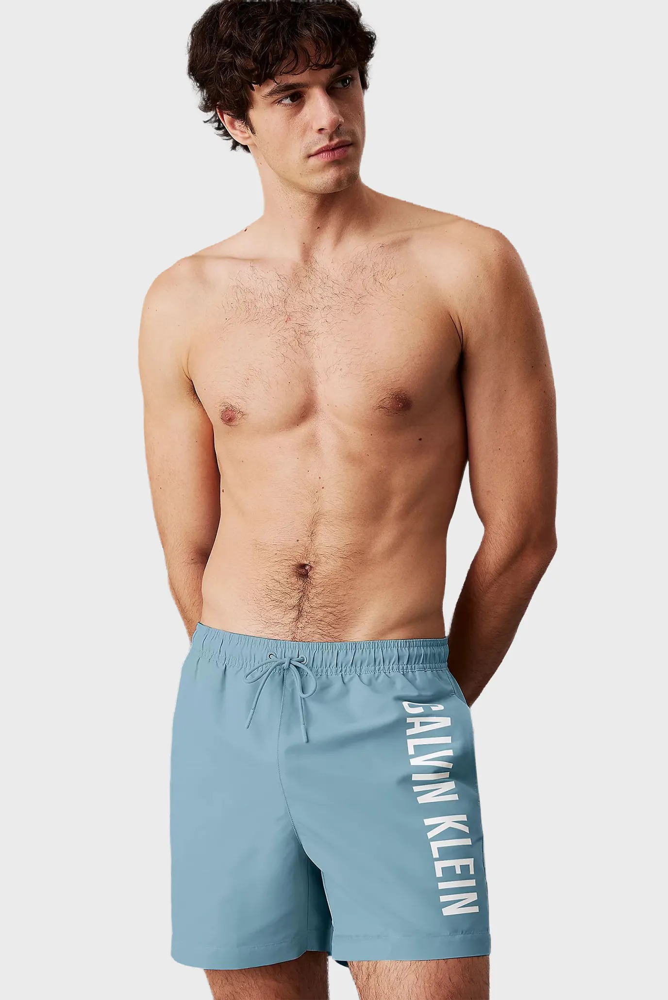 Чоловічі блакитні плавальні шорти MEDIUM DRAWSTRING 1