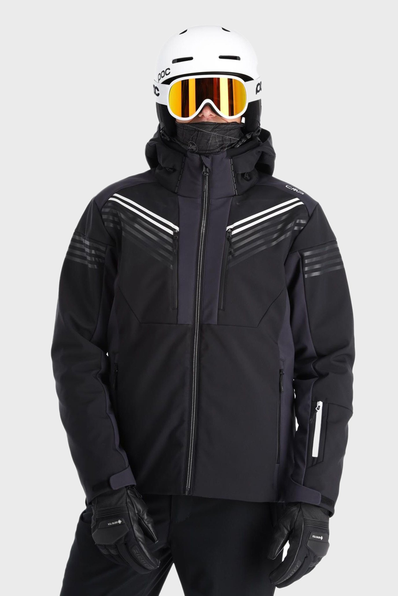 Мужская черная лыжная куртка 1