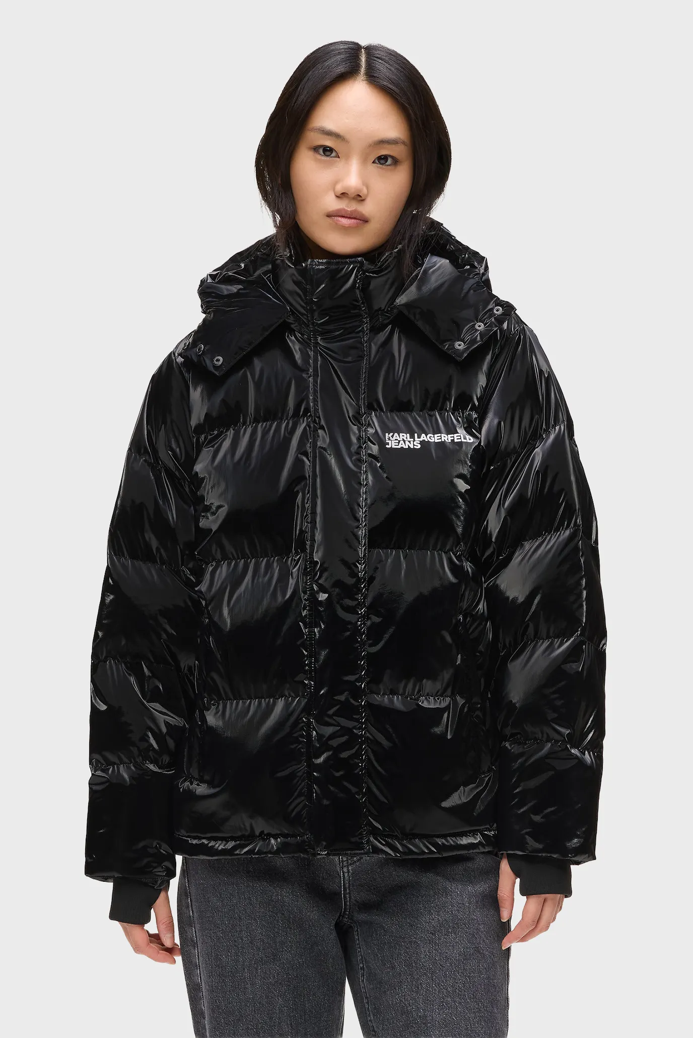 Жіноча чорна куртка pearlized Karl Lagerfeld Jeans A4W15020 — MD