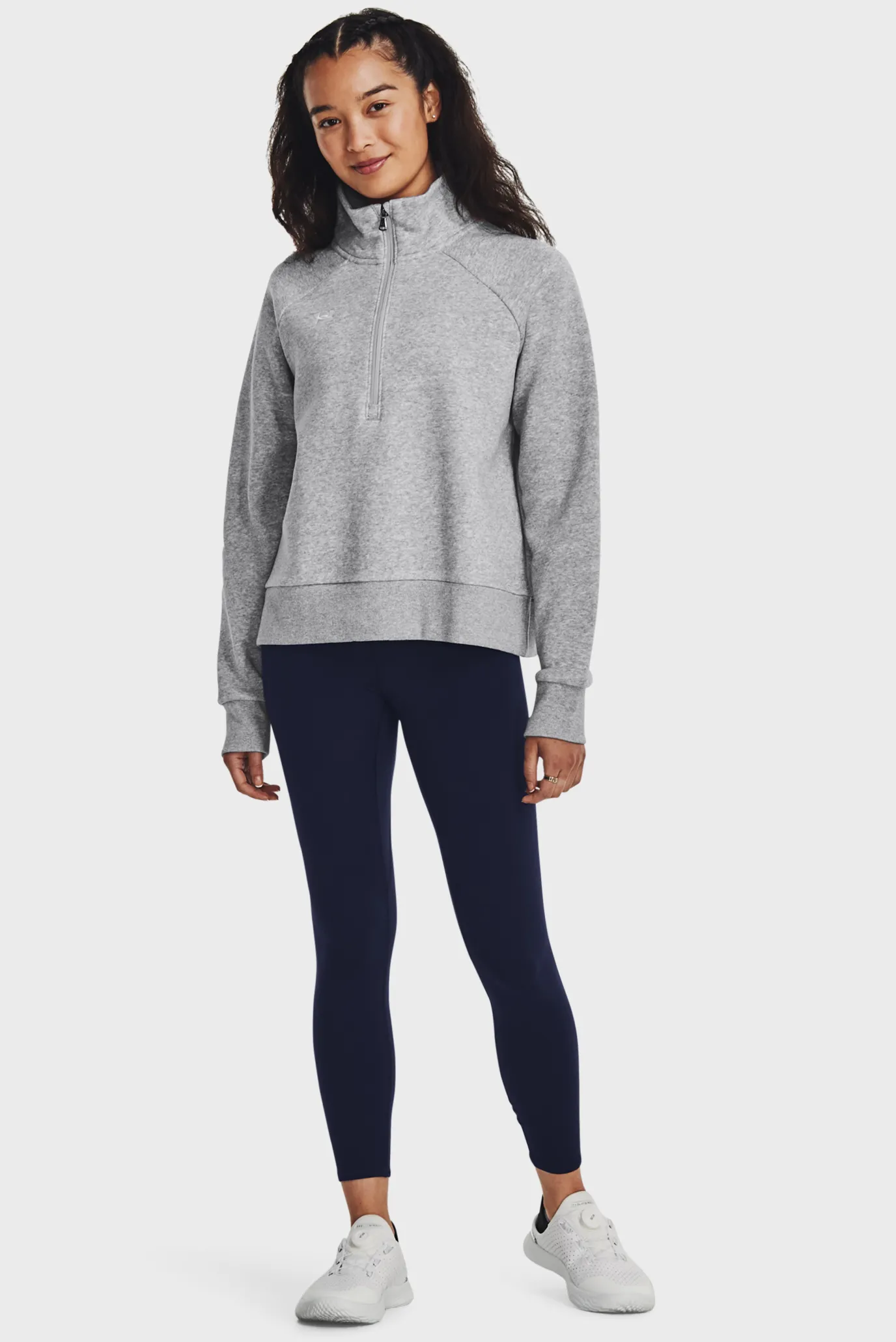 Жіноча сіра спортивна кофта UA Rival Fleece HZ 2