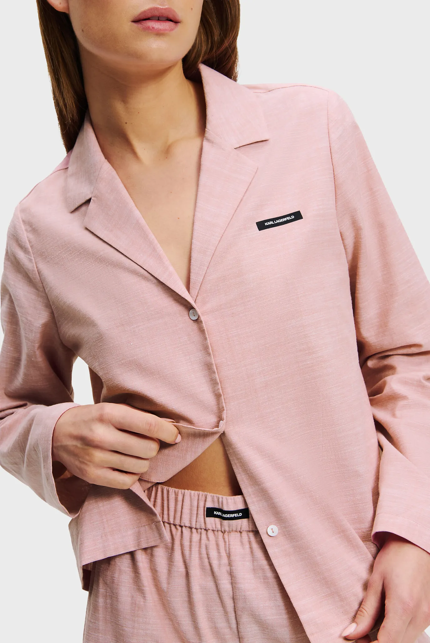 Женская розовая пижама (рубашка, шорты) ESSENTIAL 4