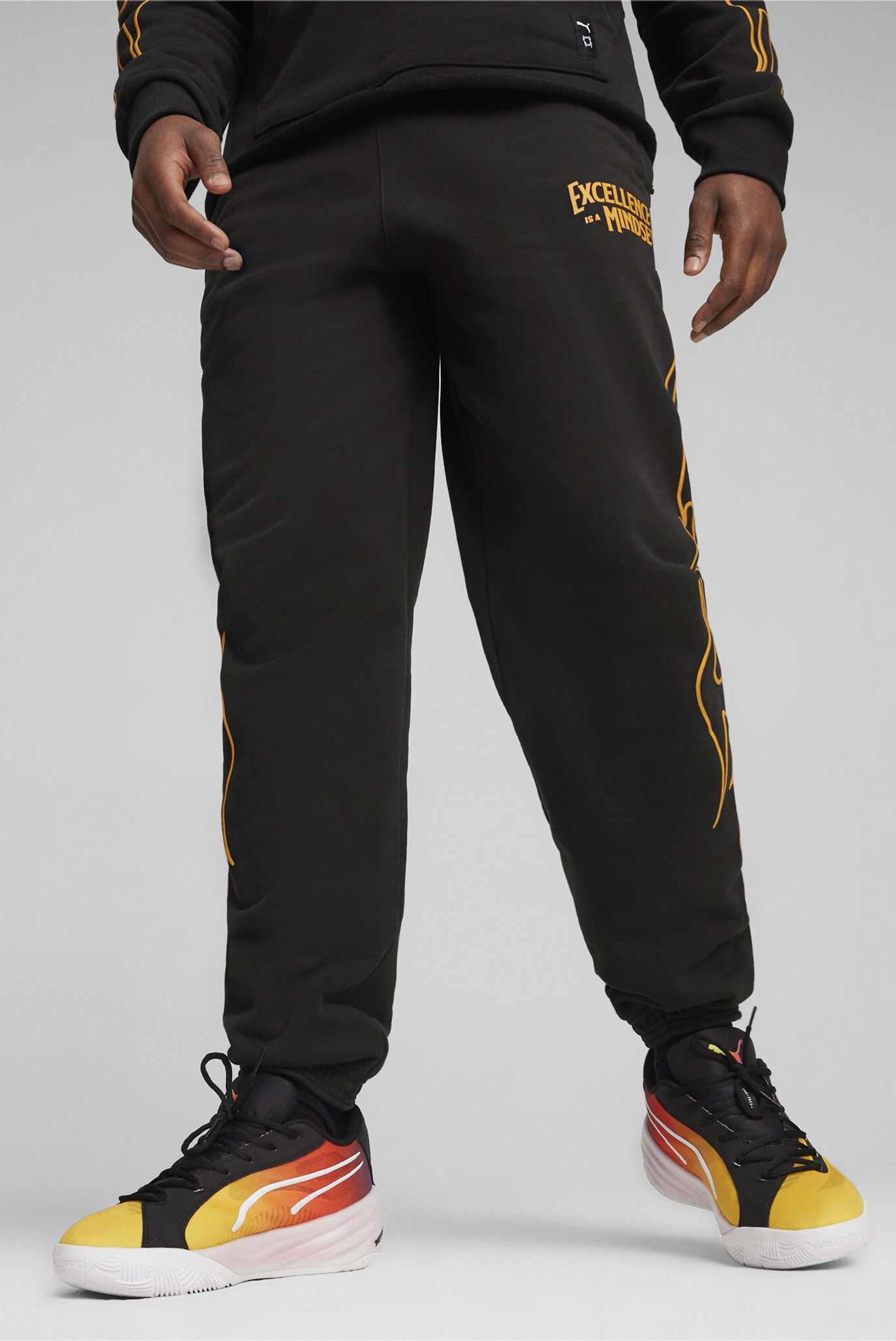 Мужские черные спортивные брюки Caution Basketball Track Pants 1