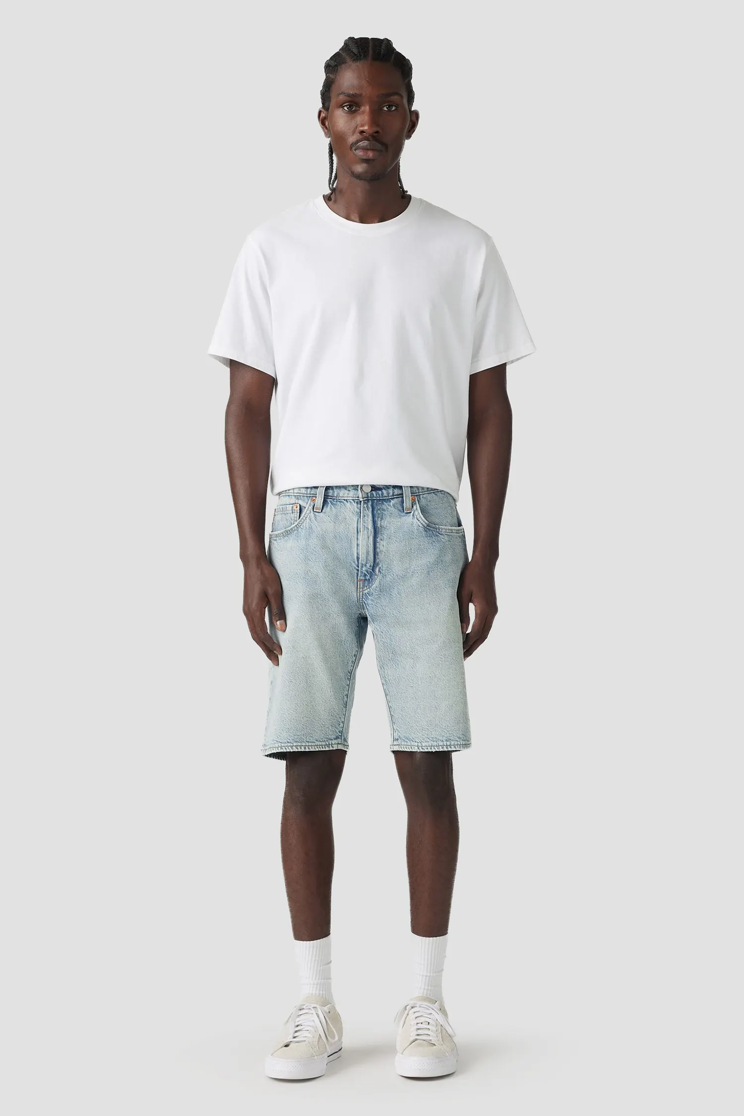 Чоловічі блакитні джинсові шорти 5