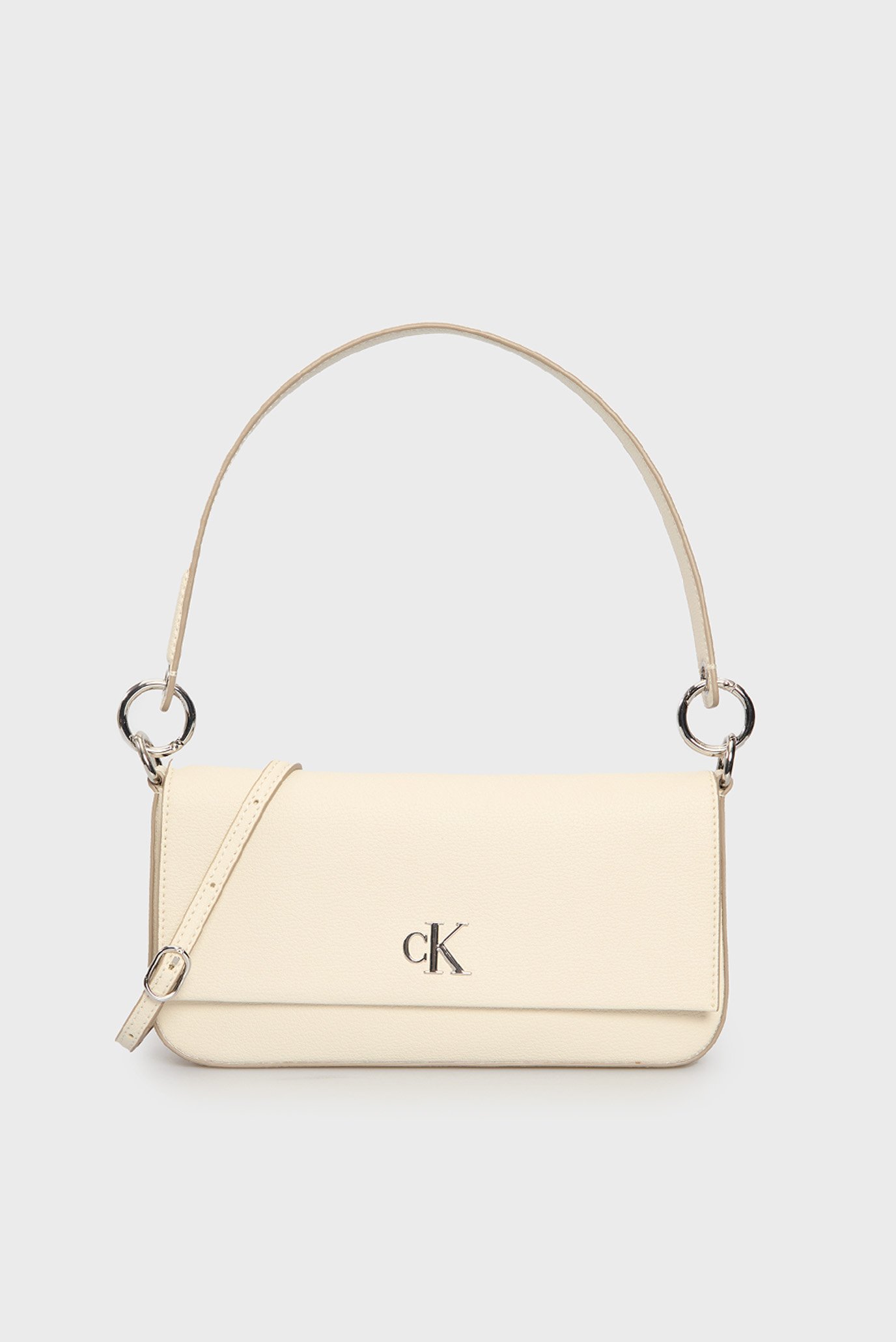 Жіноча біла сумка MINIMAL MONOGRAM SHOULDER POUCH 1