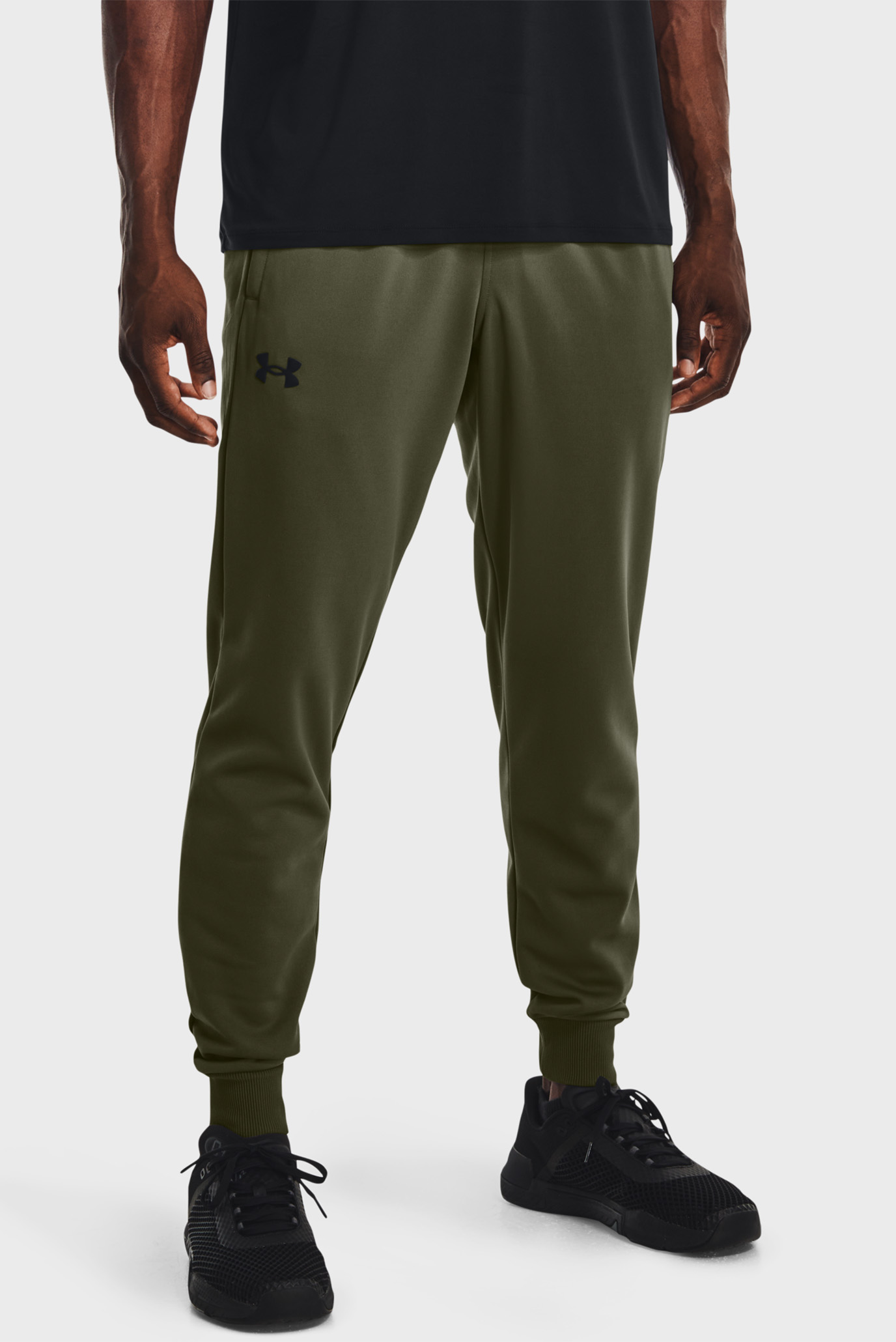 Чоловічі оливкові спортивні штани UA Armour Fleece Joggers 1