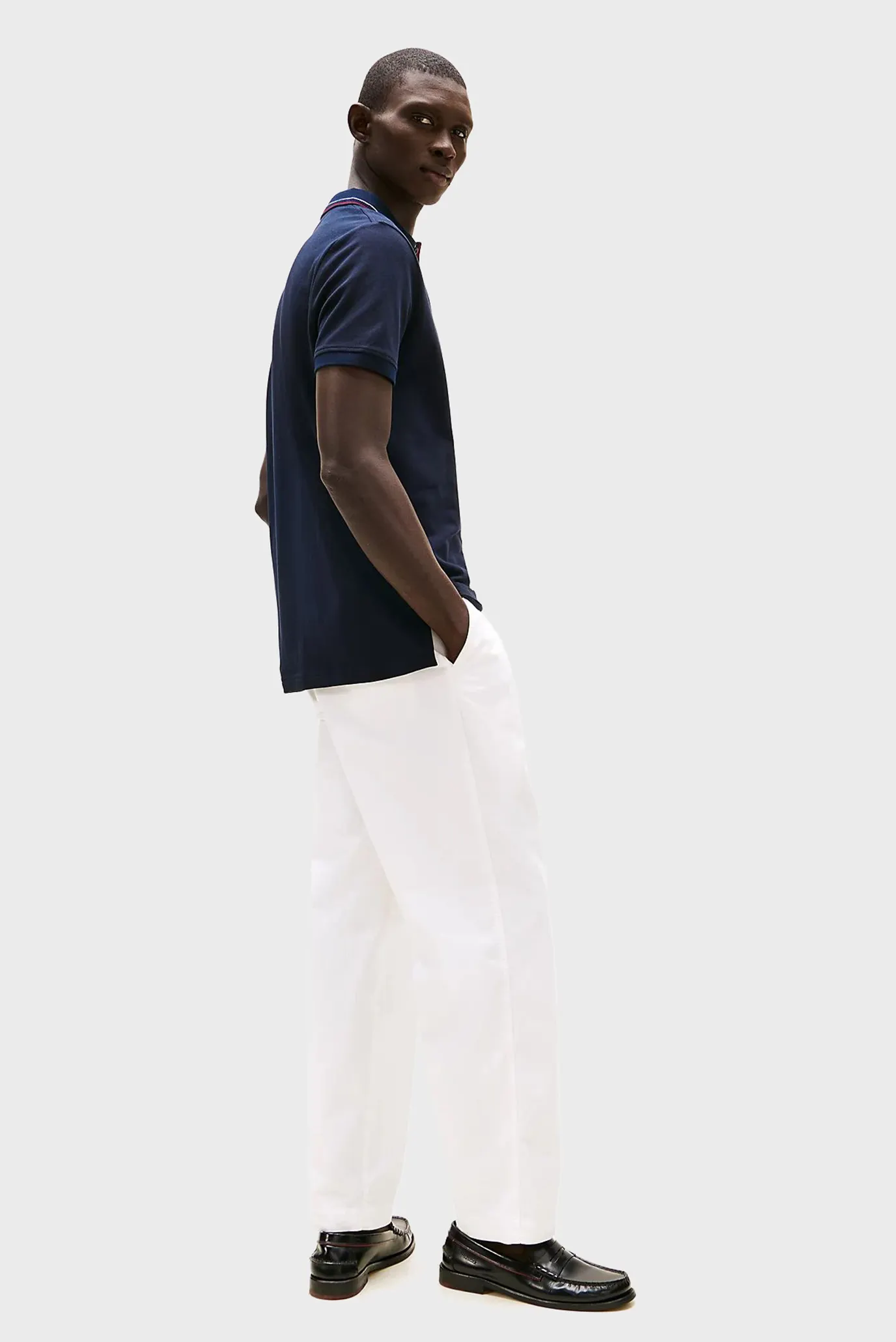 Чоловіче темно-синє поло PLACKET INTEREST REG 3